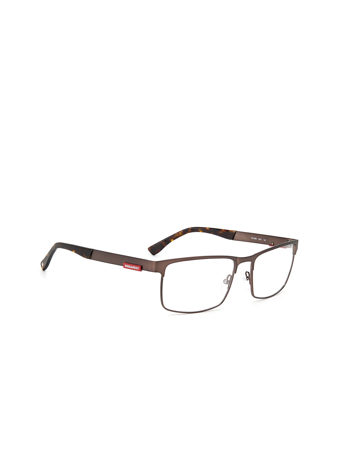 

Dsquared2 Men Half Rim Square Frames, Brown
