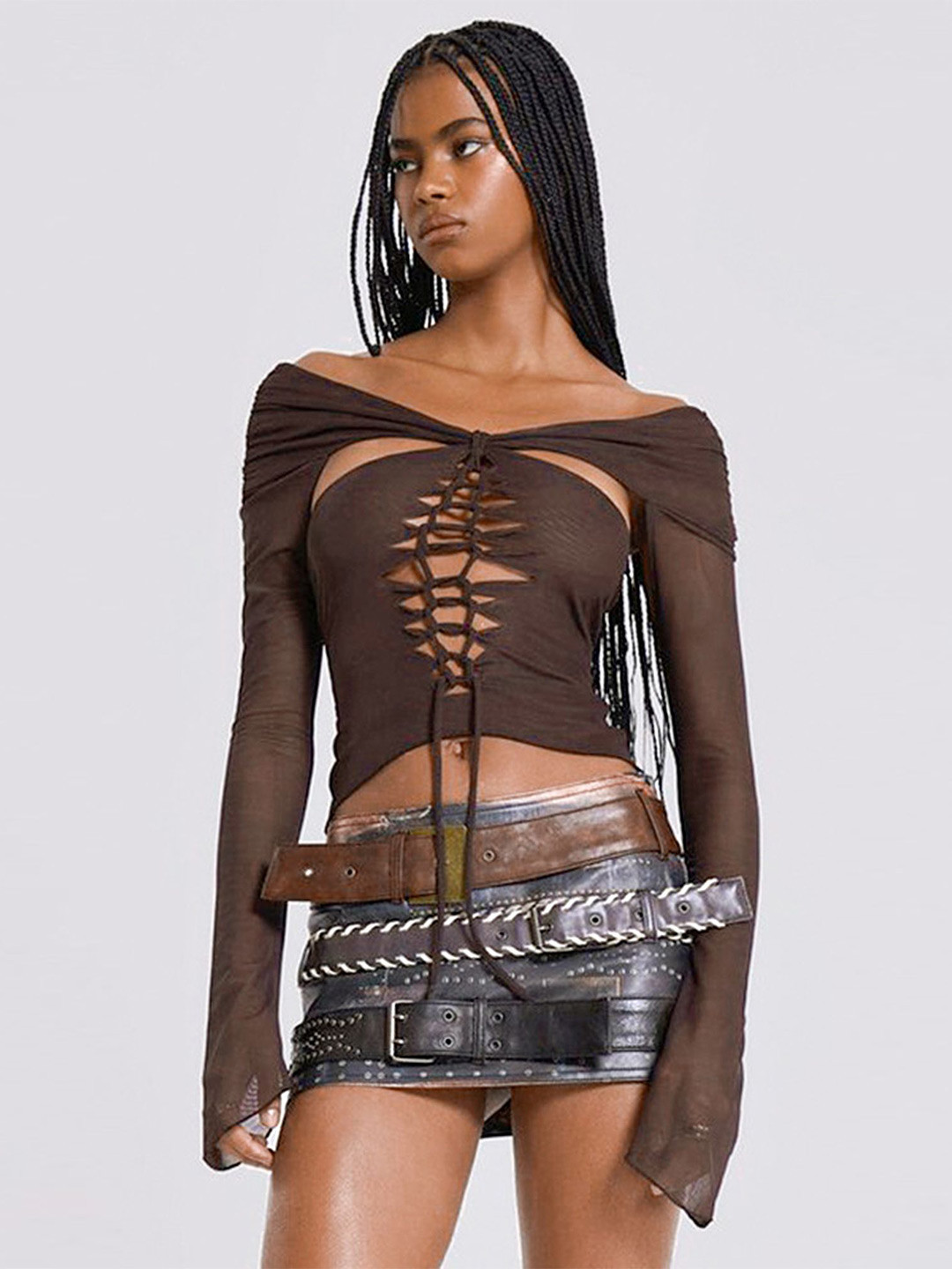 

LULU & SKY Top, Brown