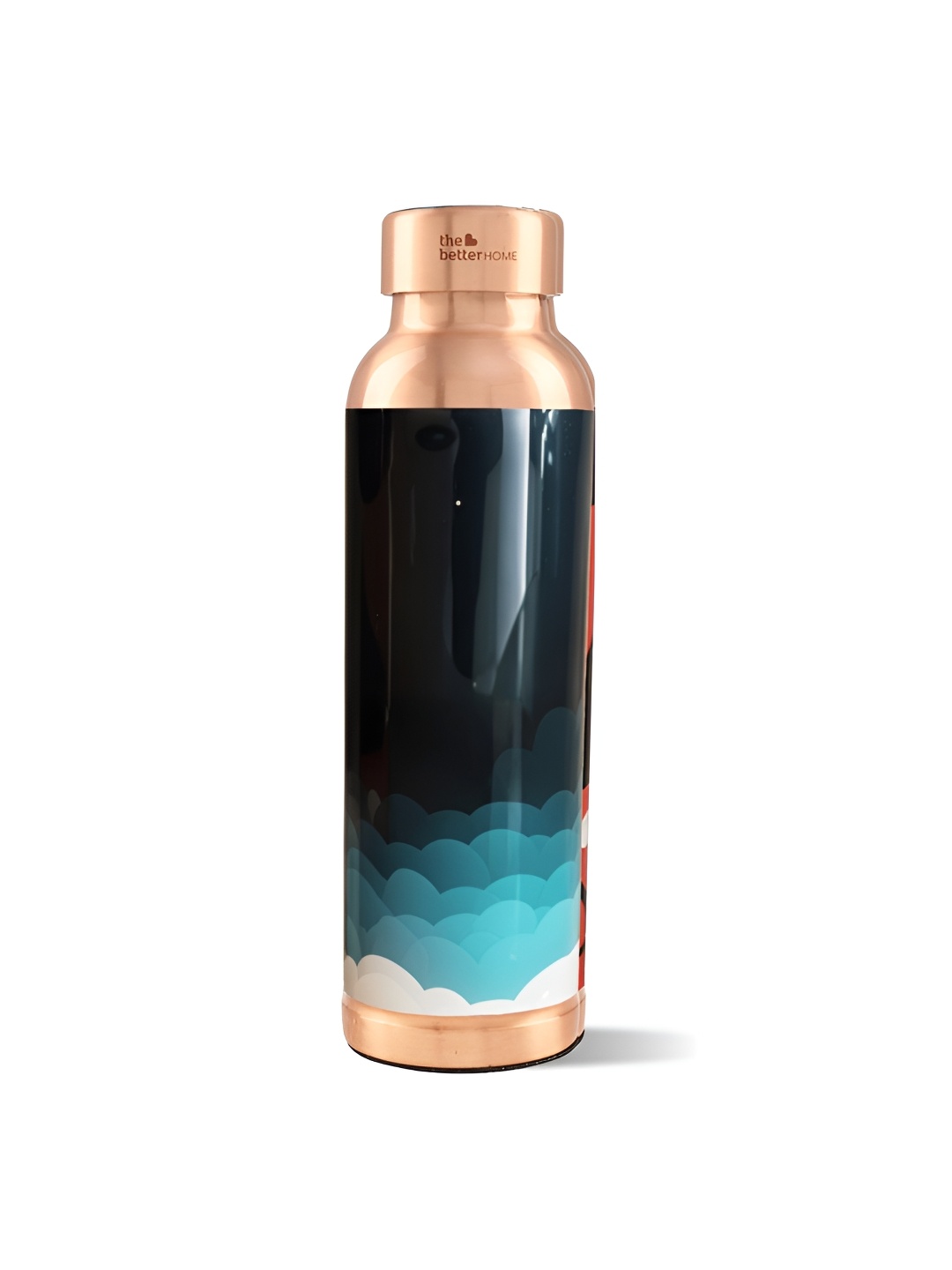 

The Better Home Copper-Toned & Black Printed Copper BPA Free Water Bottle 950ml
