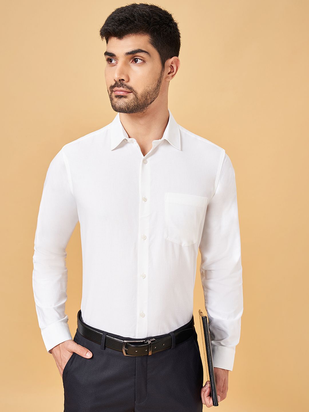 

BYFORD by Pantaloons Men Slim Fit Opaque Formal Shirt, White