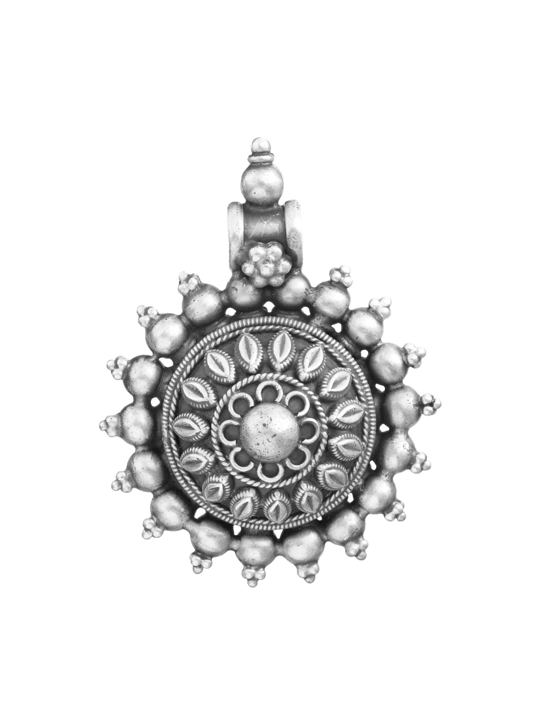 

Exotic India Sterling Silver Handcrafted Ethnic Pendant