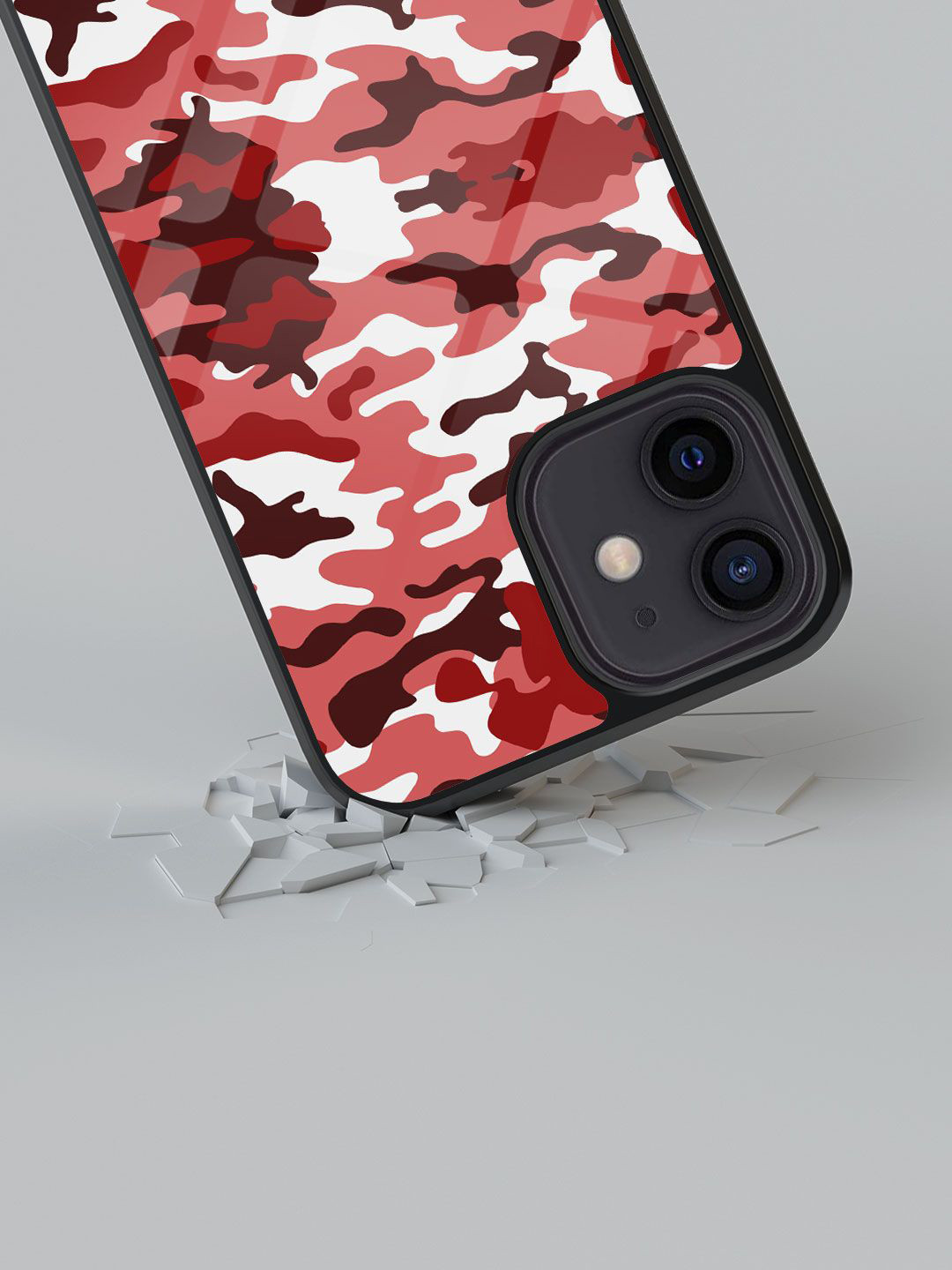 

macmerise Abstract Printed iPhone 12 Mini Back Case Mobile Accessories, Maroon