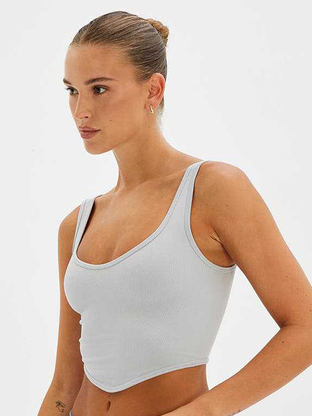 

LULU & SKY Crop Top, Grey