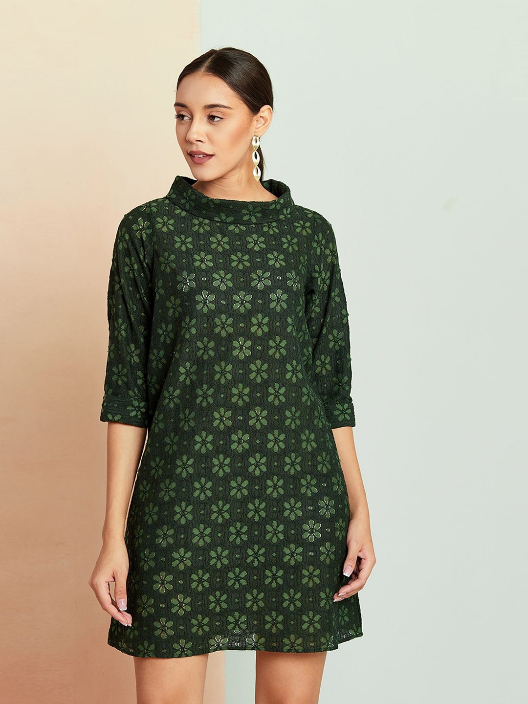 

SEVENDC Print Cotton Top, Green