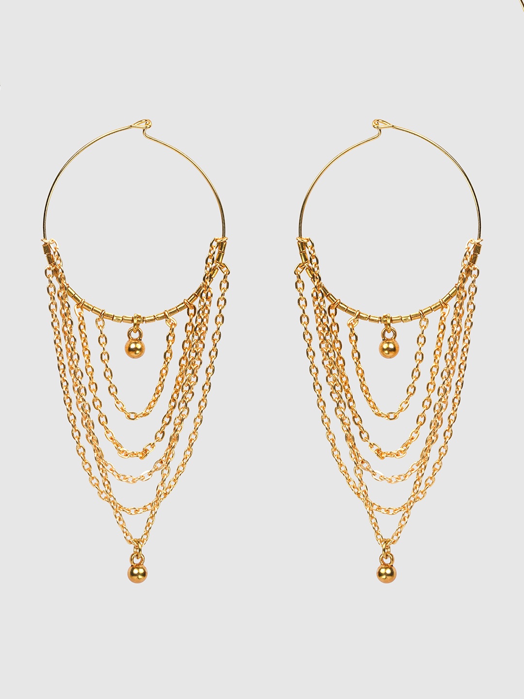 

D'oro Contemporary Hoop Earrings, Gold