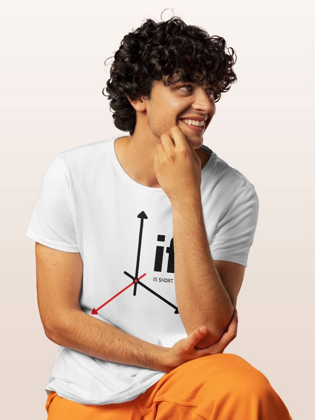 

macmerise Men Extended Sleeves Pockets T-shirt, White