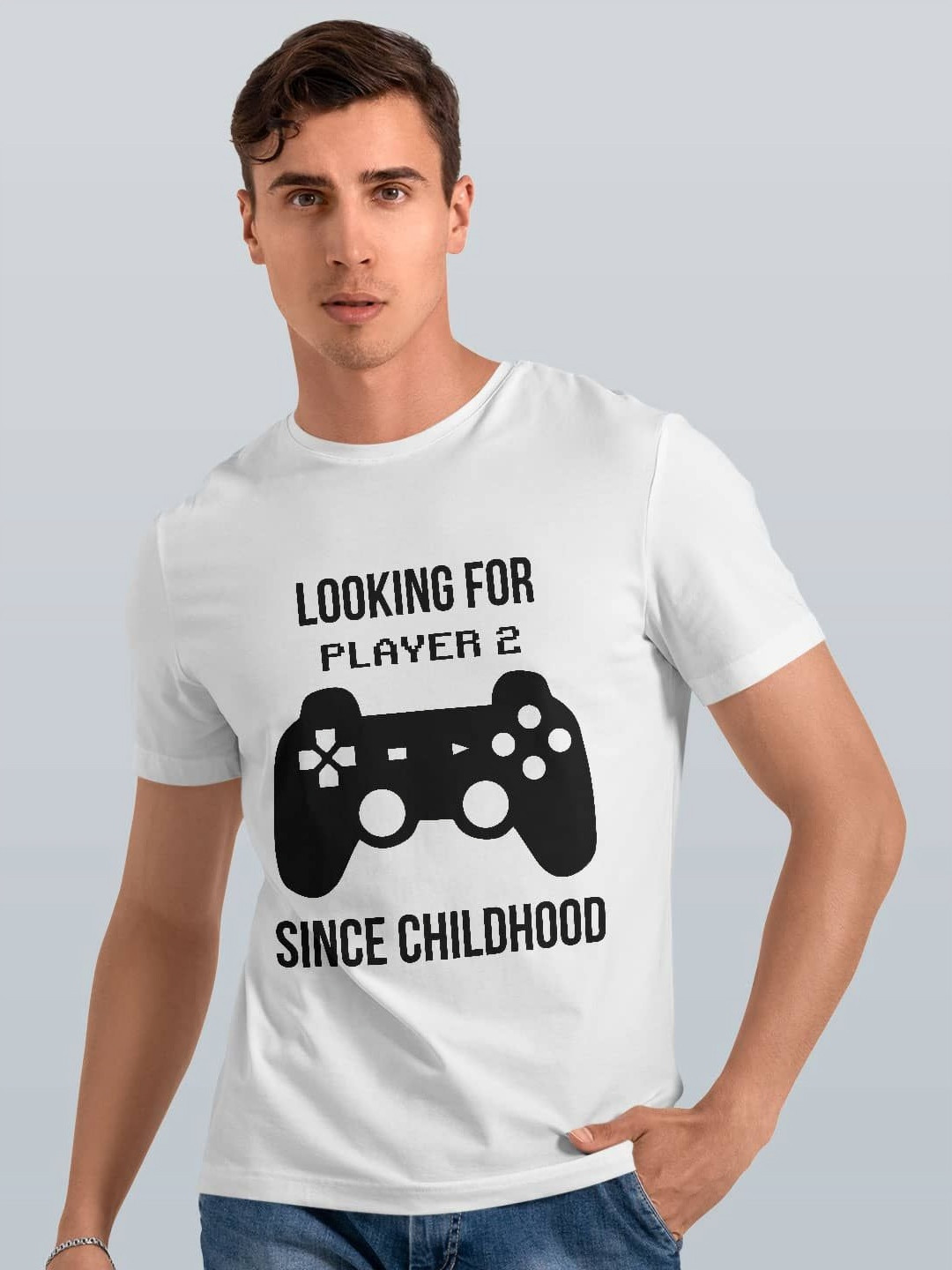 

macmerise Men Typography Printed Monochrome Raw Edge T-shirt, White