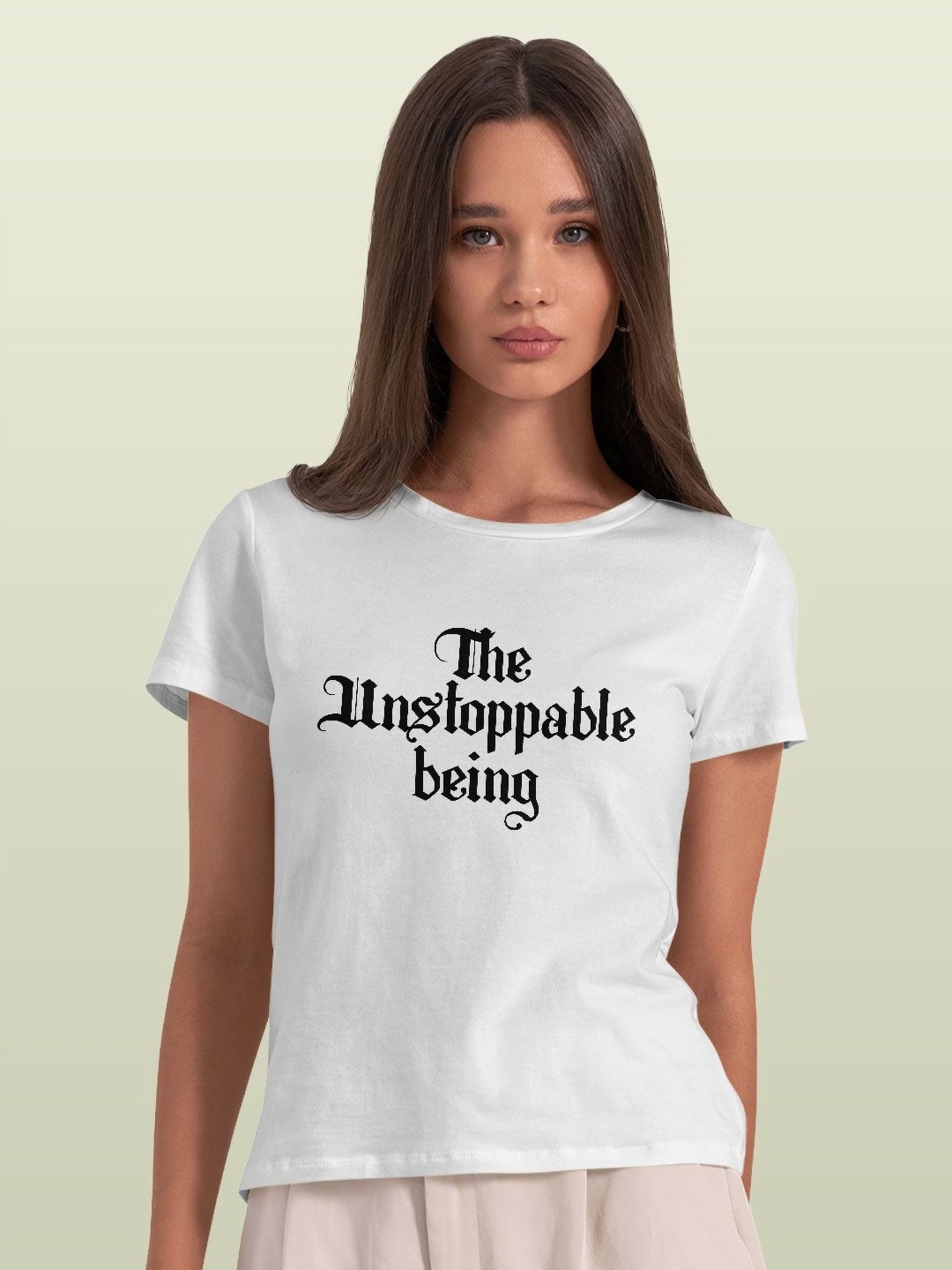 

macmerise Women Typography Printed Pockets T-shirt, White
