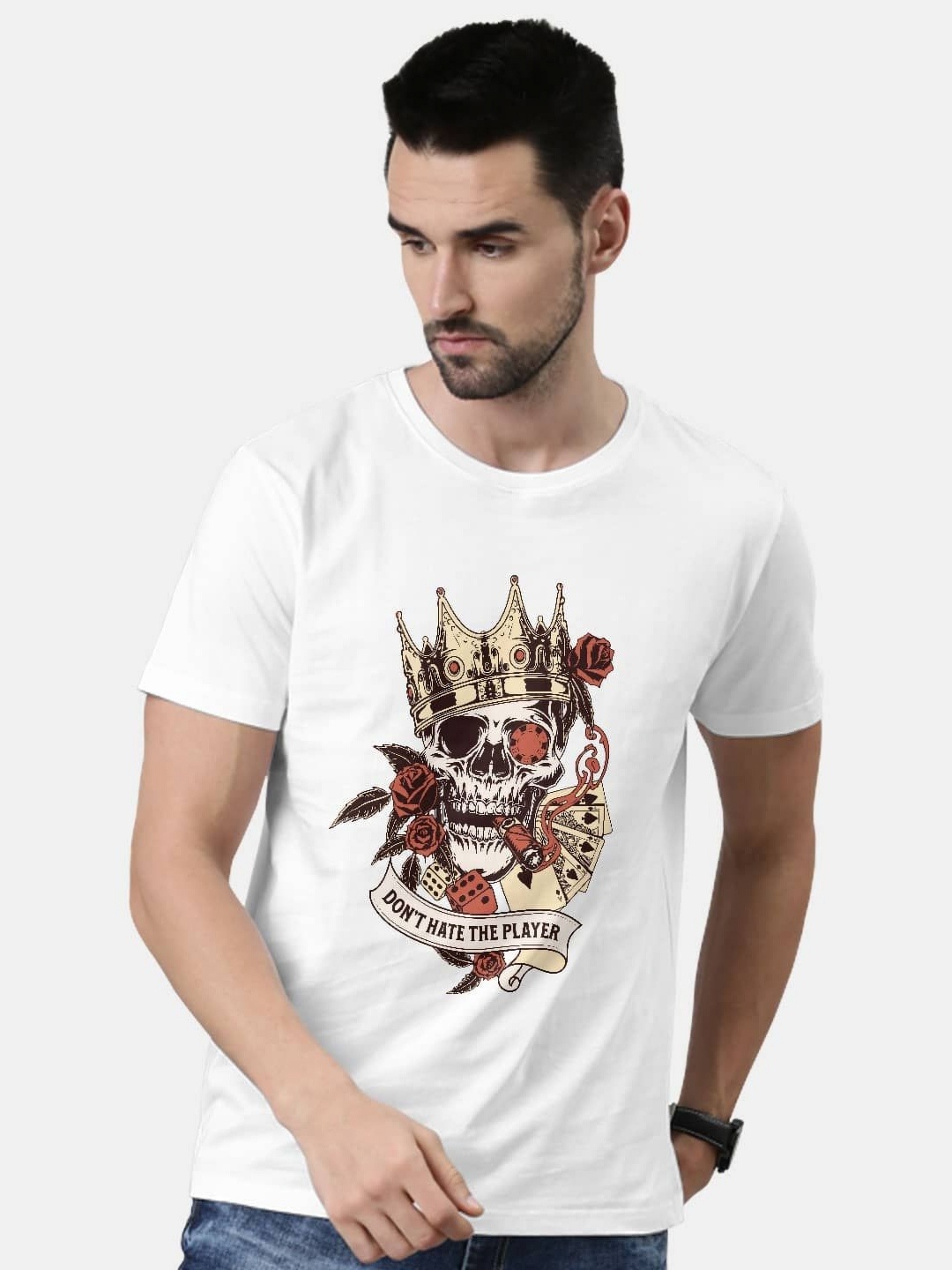 

macmerise Men Printed T-shirt, White