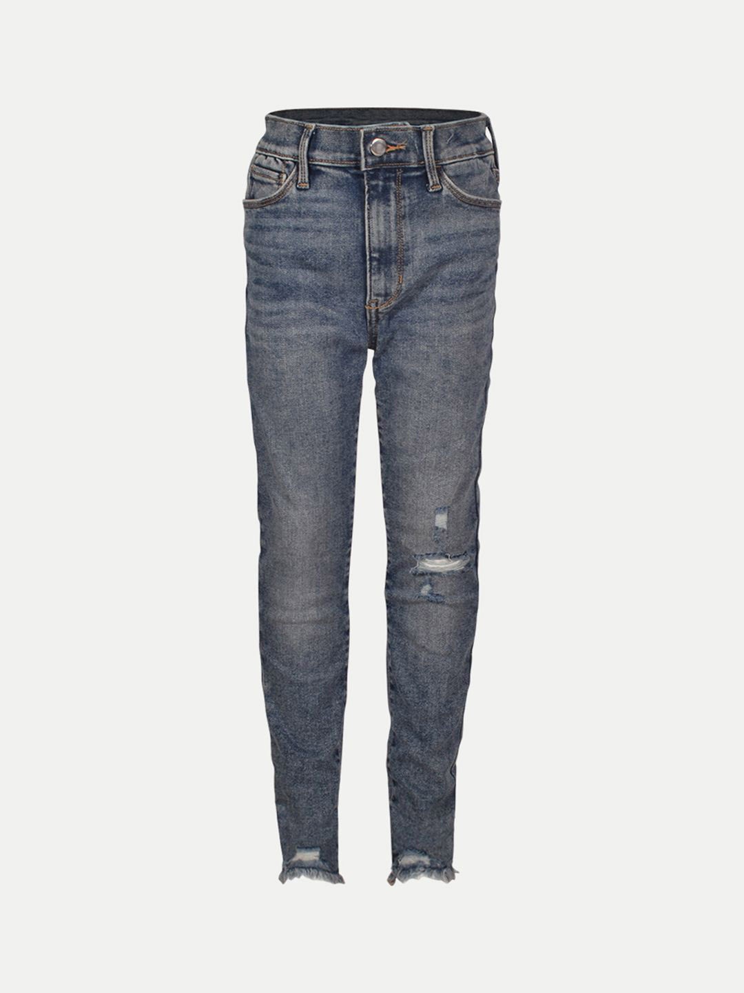 

BAESD Girls Slim Fit Mid-Rise Low Distress Heavy Fade Jeans, Blue