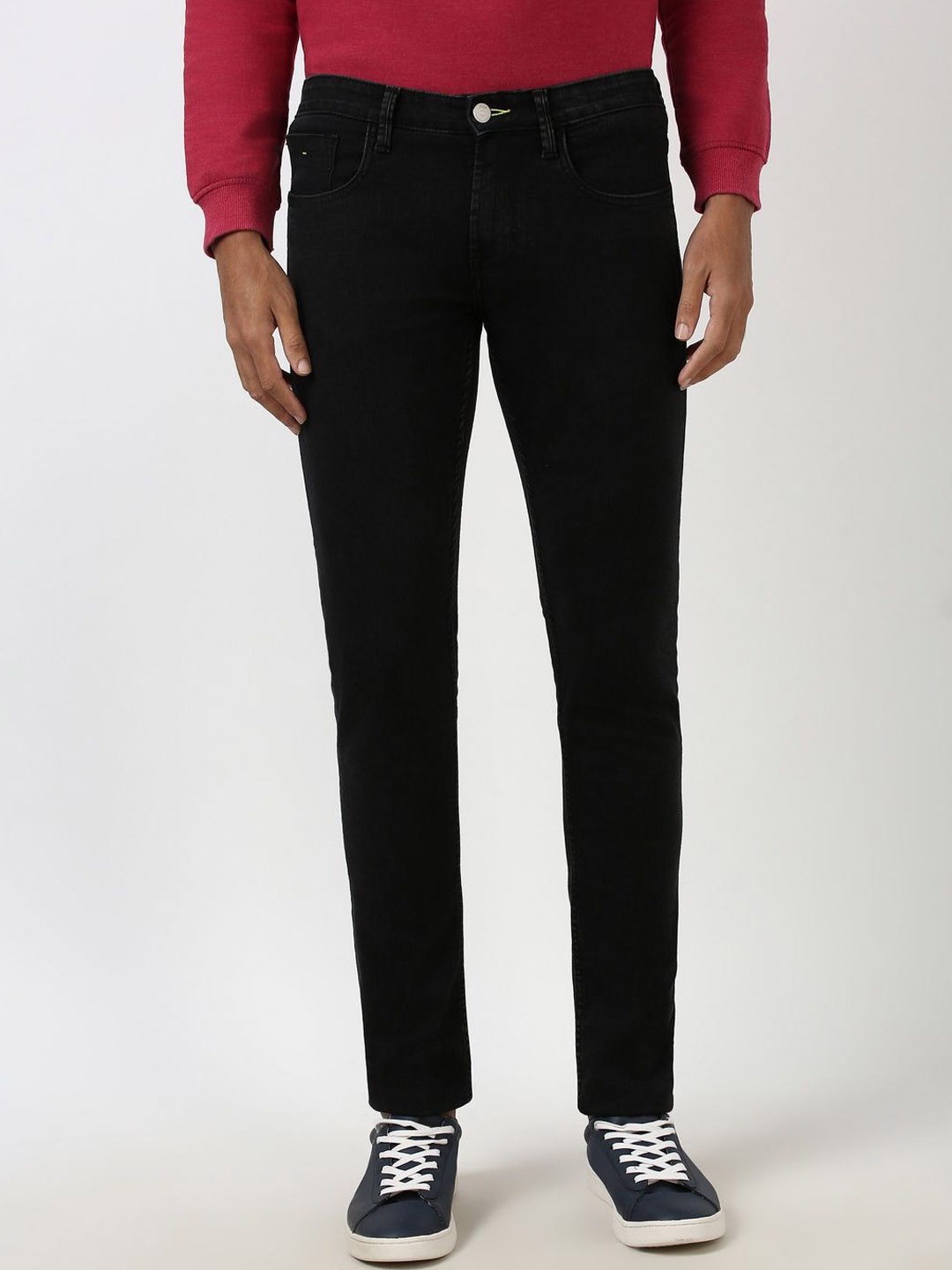 

Peter England Casuals Men Skinny Fit Mid-Rise Jeans, Black