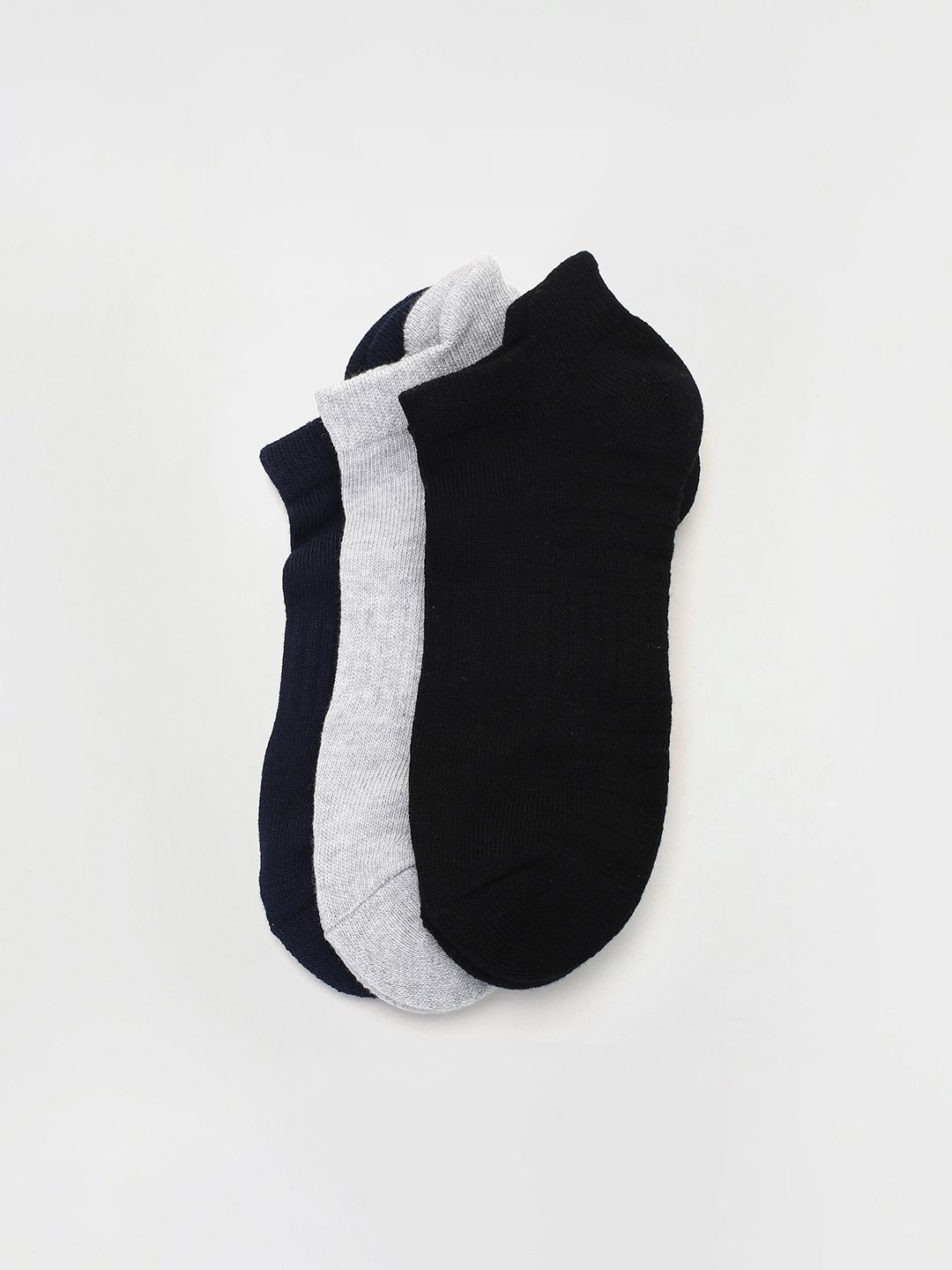 

max Girls Pack Of 3 Ankle-Length Socks, Black