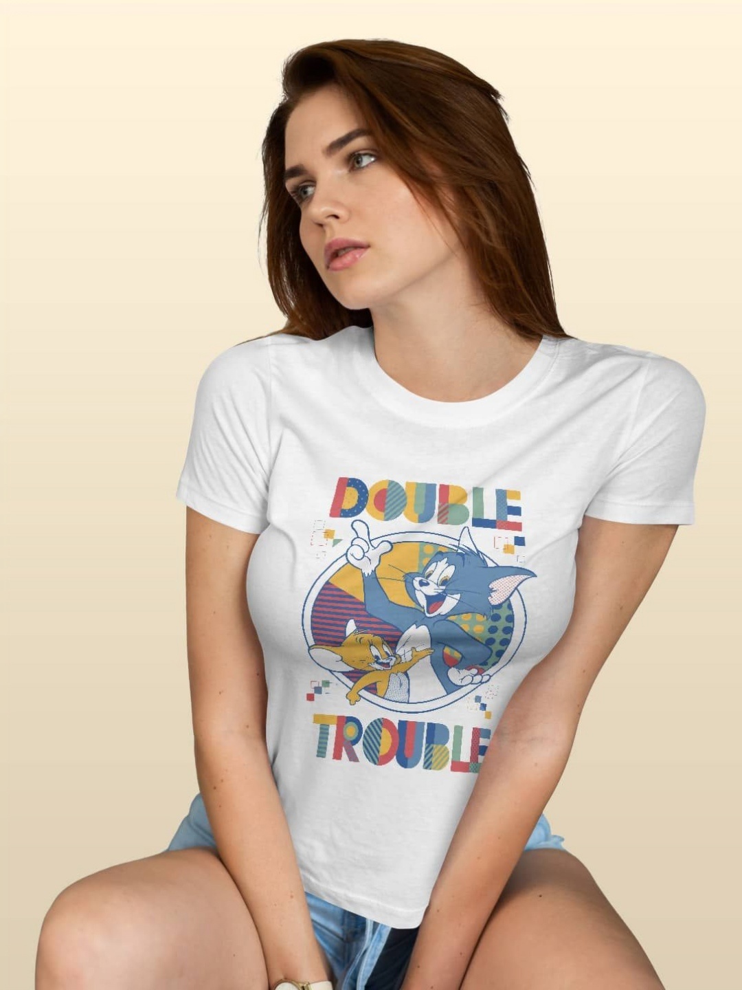 

macmerise Women Printed T-shirt, White