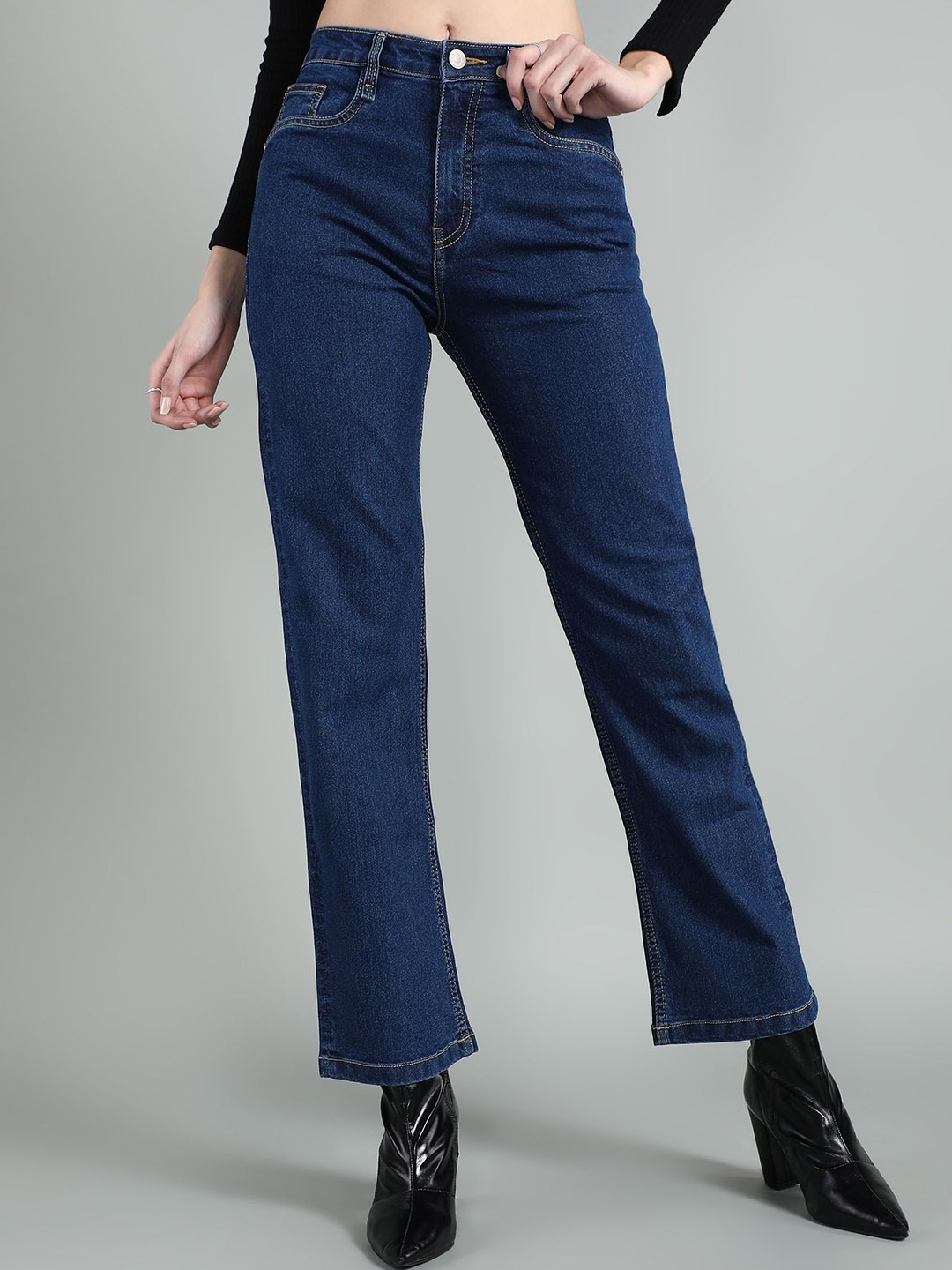 

The Roadster Lifestyle Co Women High Rise Jeans, Blue