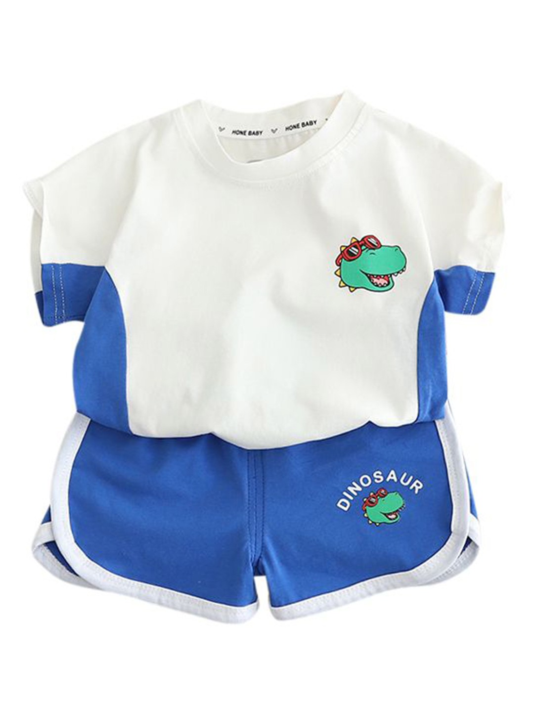 

StyleCast x Revolte Boys Printed Pure Cotton T-shirt with Shorts, Blue