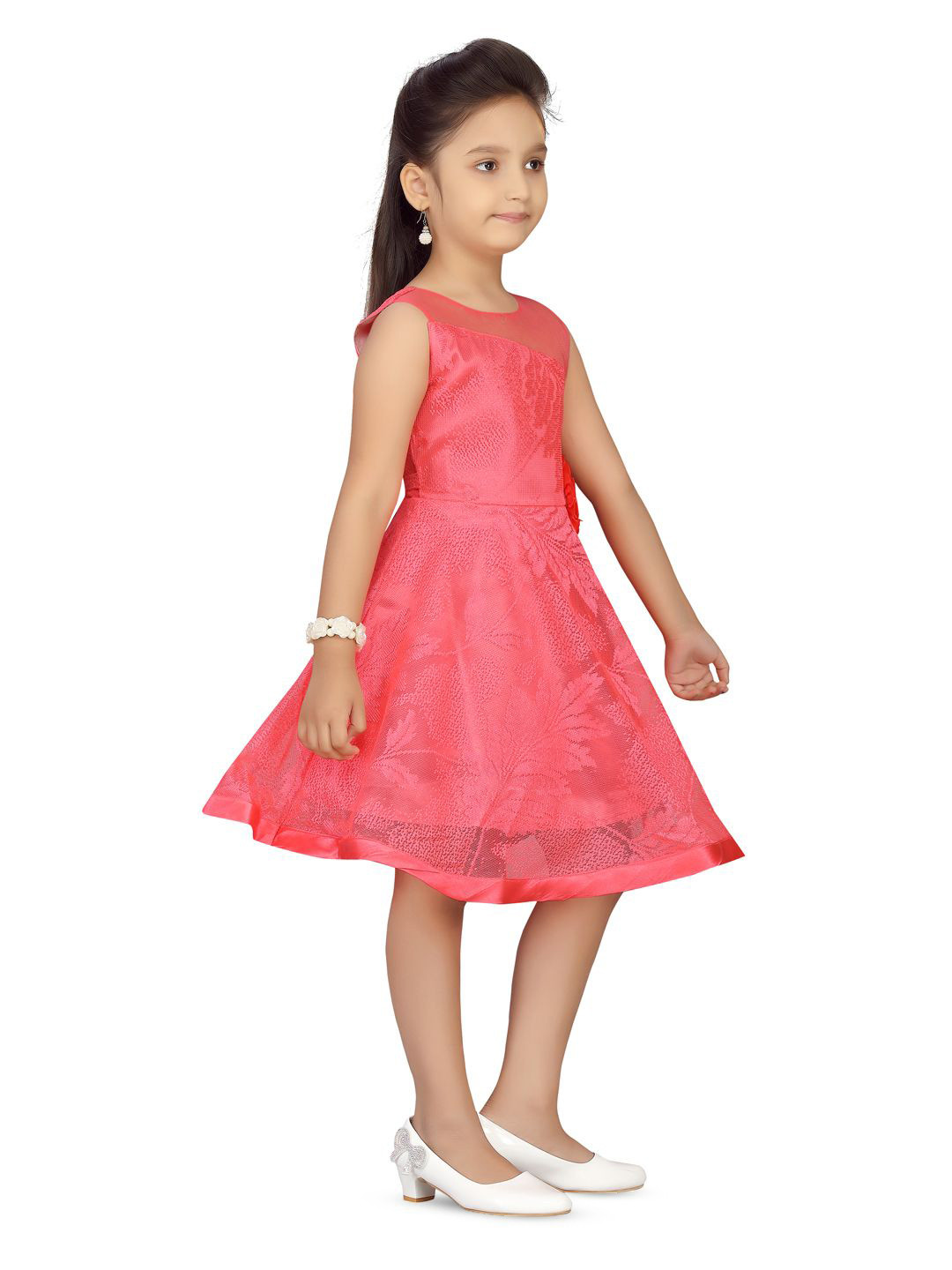 

BAESD Net Fit & Flare Dress, Red