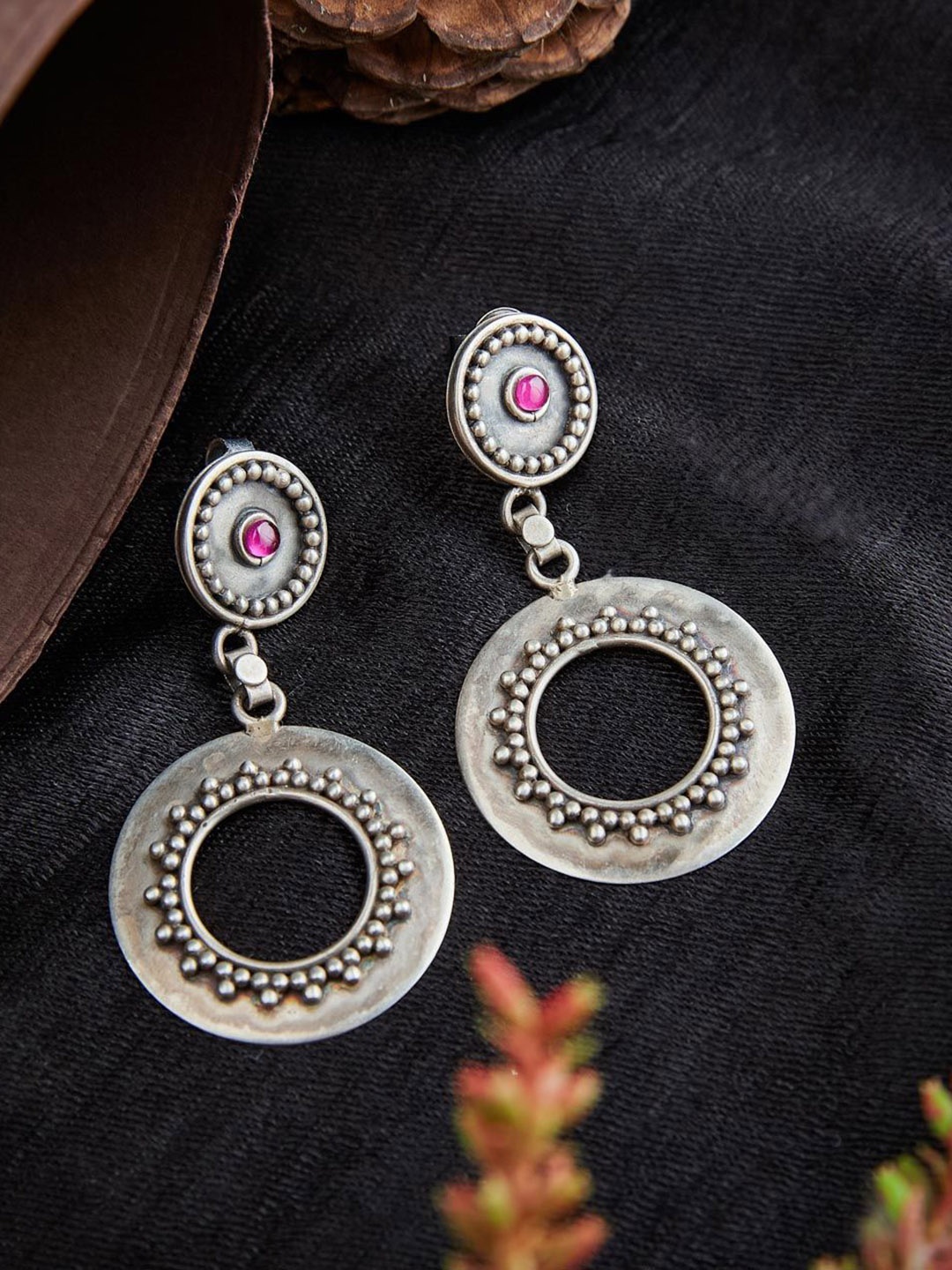 

Fabindia Artificial Stones Silver Drop Earrings