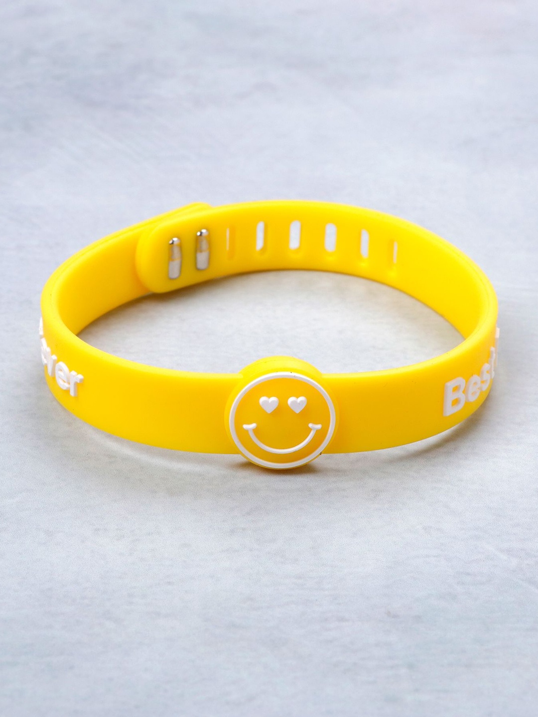 

Archies Printed Friendship Wristbands, Yellow