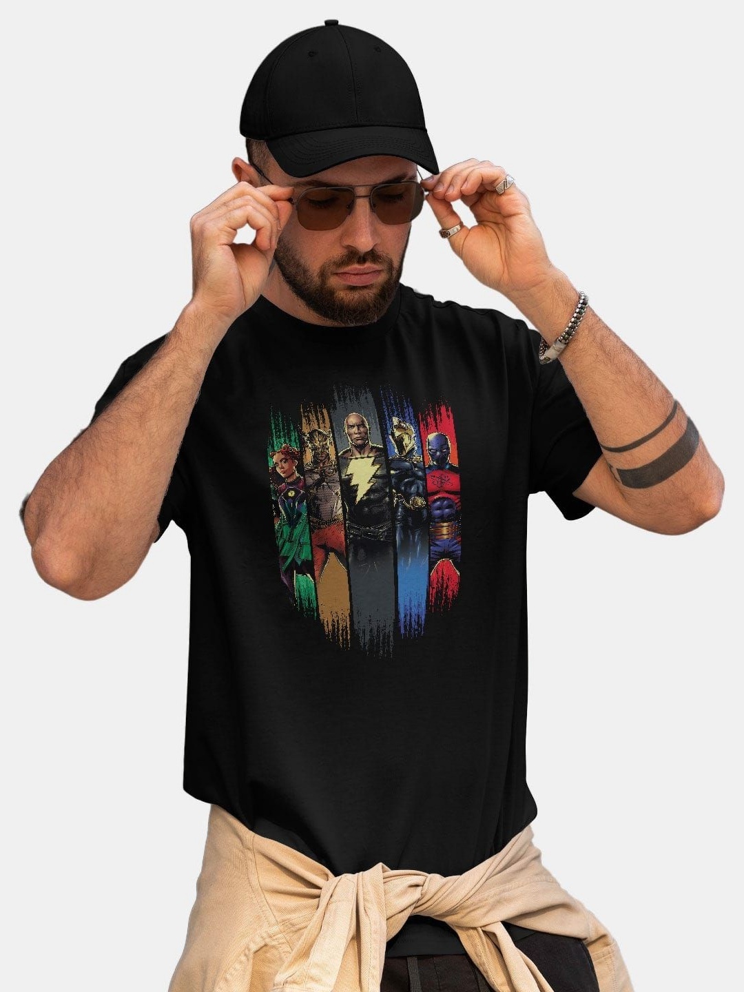 

macmerise Men Typography Printed Extended Sleeves T-shirt, Black
