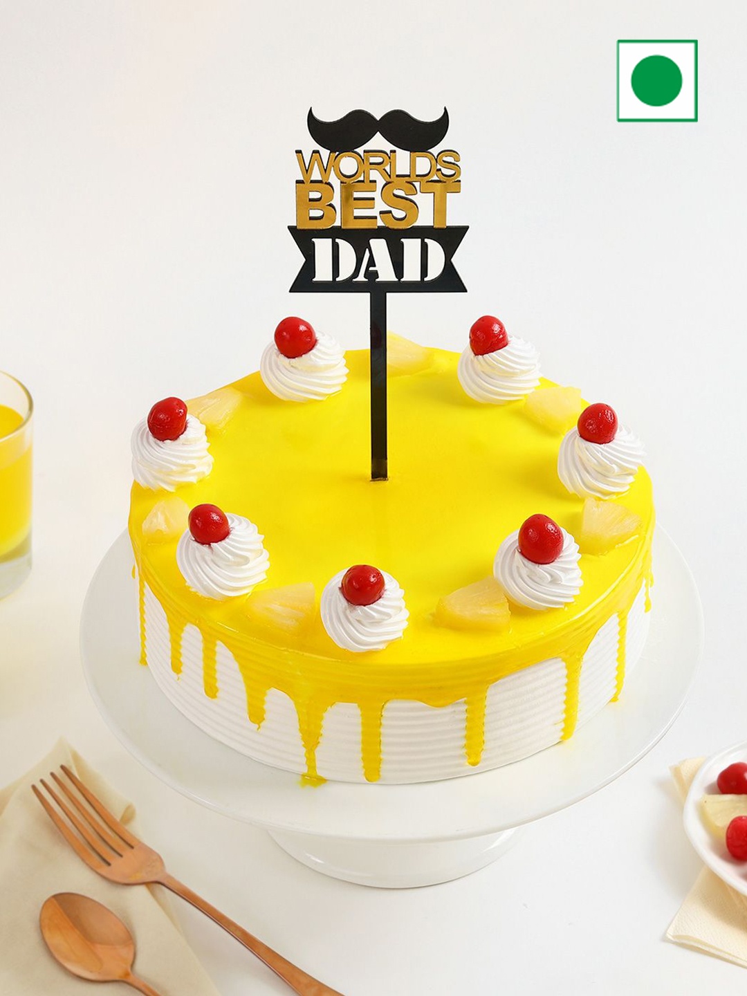 

IGP Pineapple Punch Cream Cake For Papa The Great (1 kg), Yellow