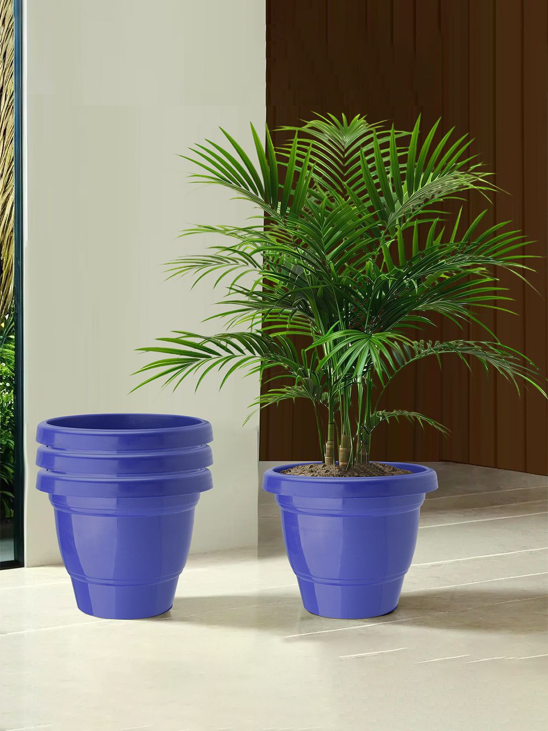 

Kuber Industries Blue 4 Pieces Planter