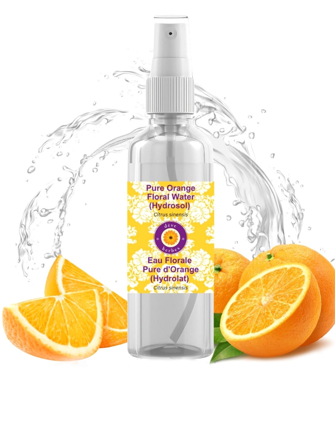 

Deve Herbes Pure Orange Floral Water -100ml, Transparent
