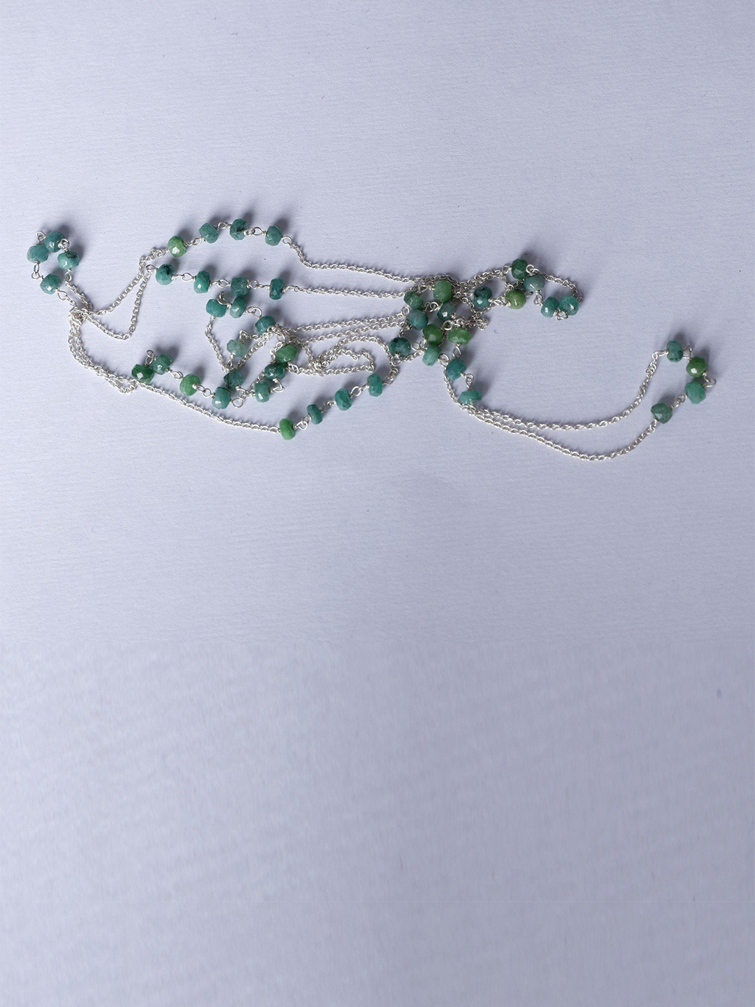 

Exotic India Faceted Gemstone Sterling Silver Stylish Necklace