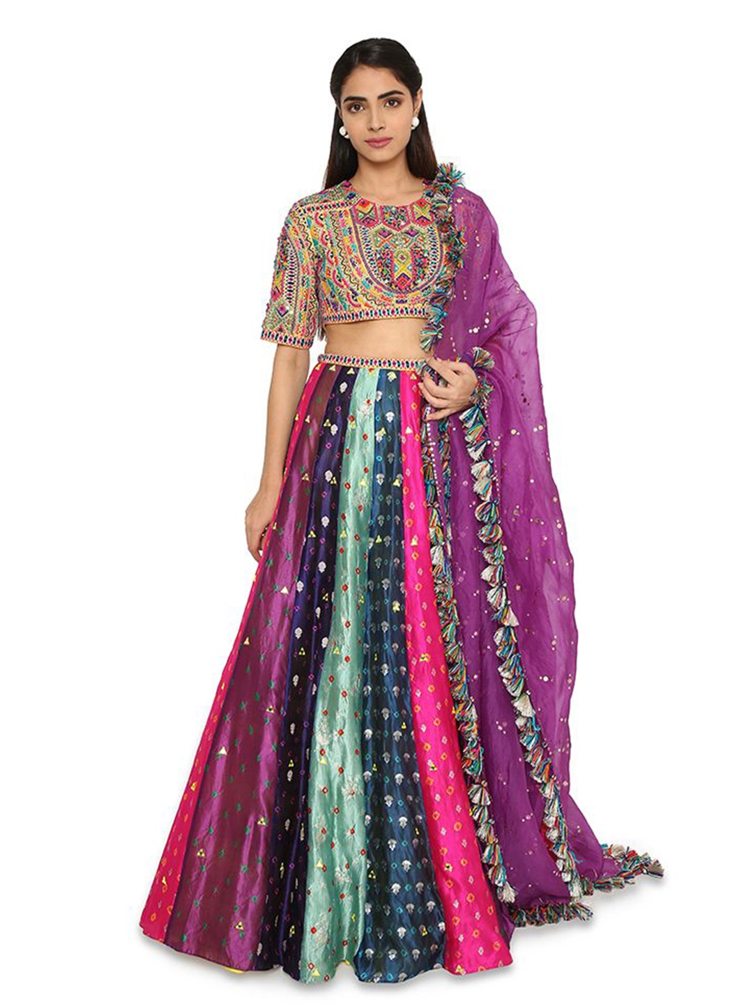

Payal Singhal Embroidered Beads and Stones Ready to Wear Lehenga & Blouse With Dupatta, Yellow
