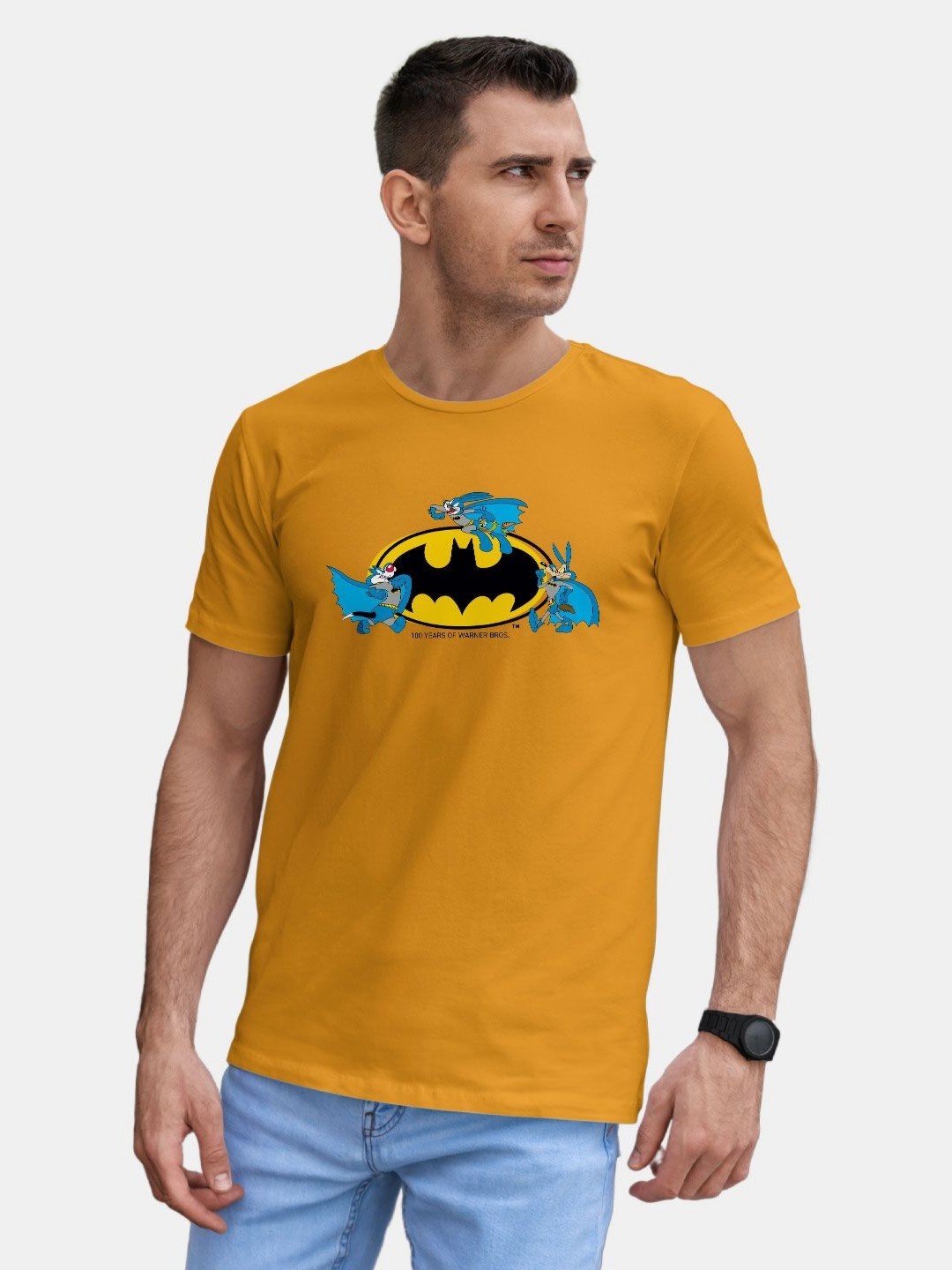 

macmerise Men Printed T-shirt, Yellow