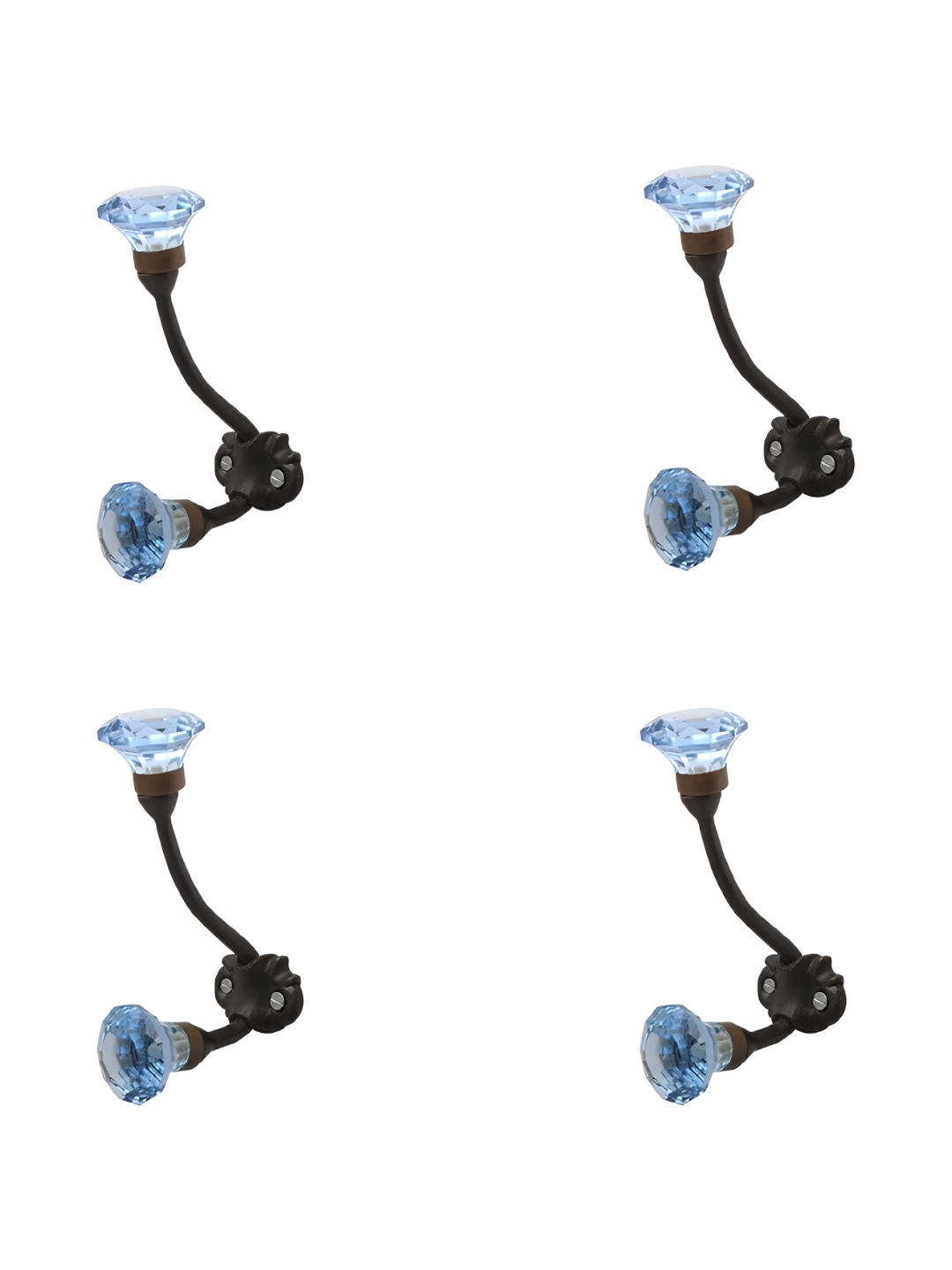 

Indianshelf Blue 4 Pieces Textured Wall Hooks