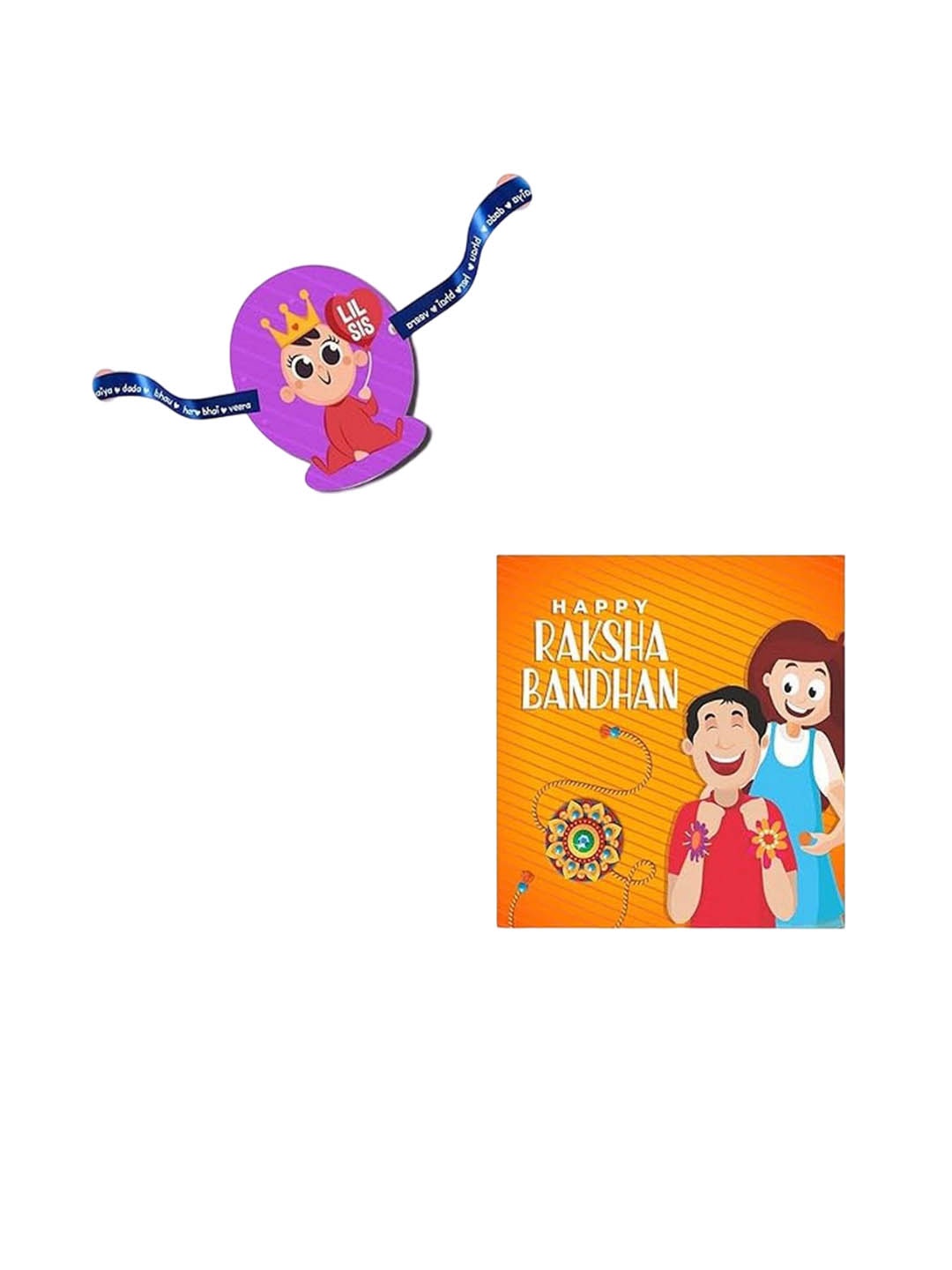 

THEYAYACAFE Girls Thread Rakhi With Roli, Purple