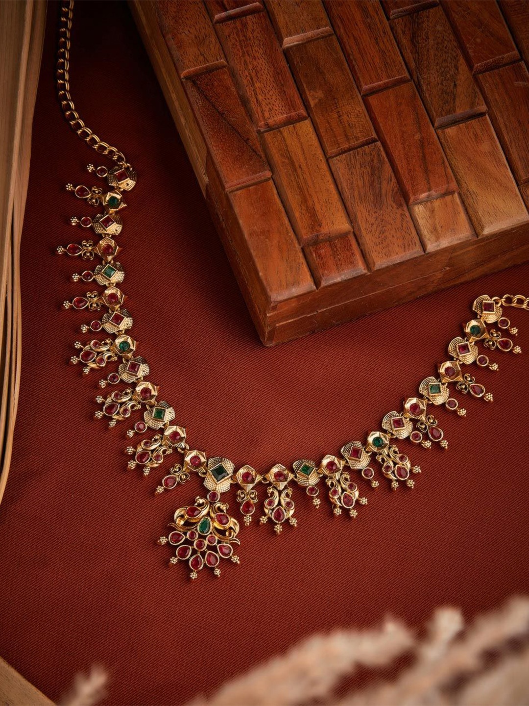 

Fabindia Gold-Plated Stone-Studded Necklace