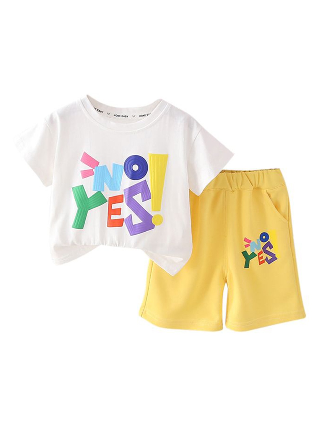 

StyleCast x Revolte Boys Printed Pure Cotton T-shirt with Shorts, White
