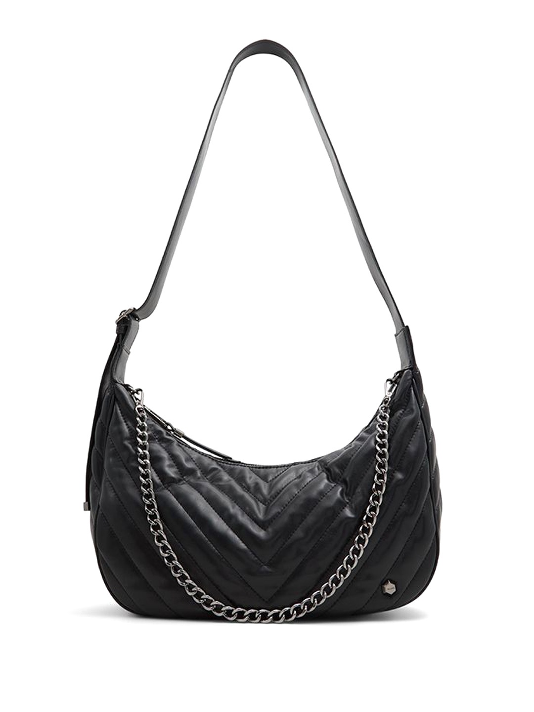

ALDO Textured Shopper Hobo Bag with Quilted, Black