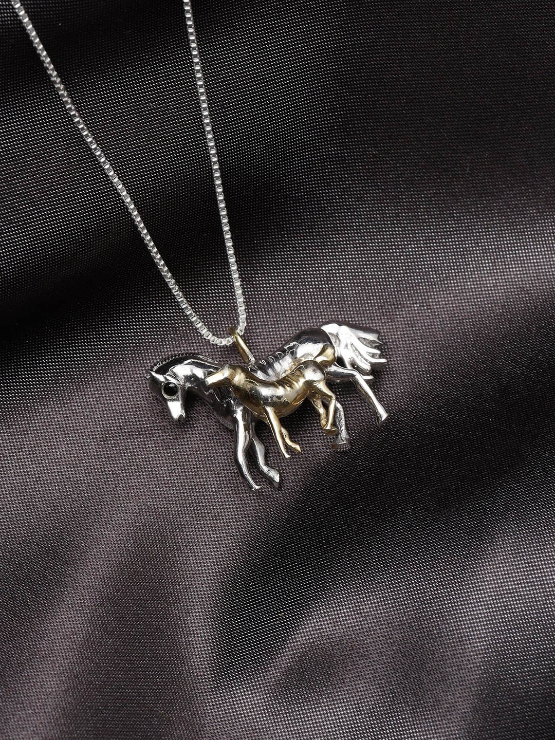 

Exotic India Sterling Silver-Plated Animal Shaped Pendant