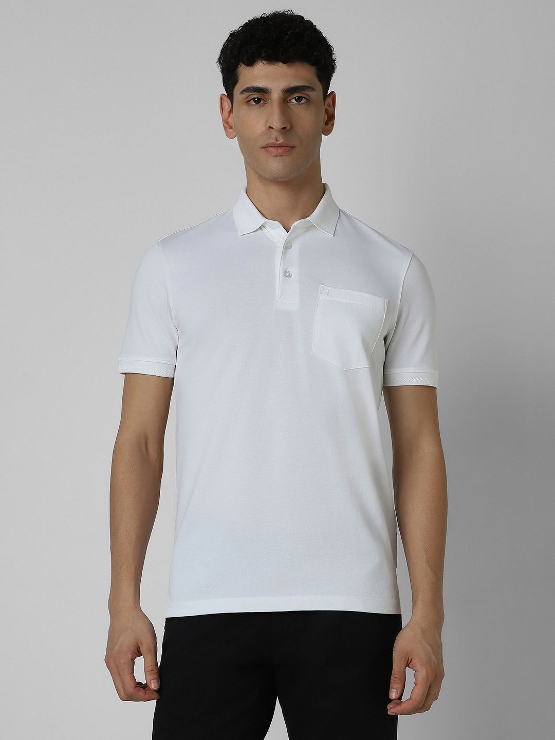 

Van Heusen Sport Men Solid Polo Collar Cotton T-Shirt, White