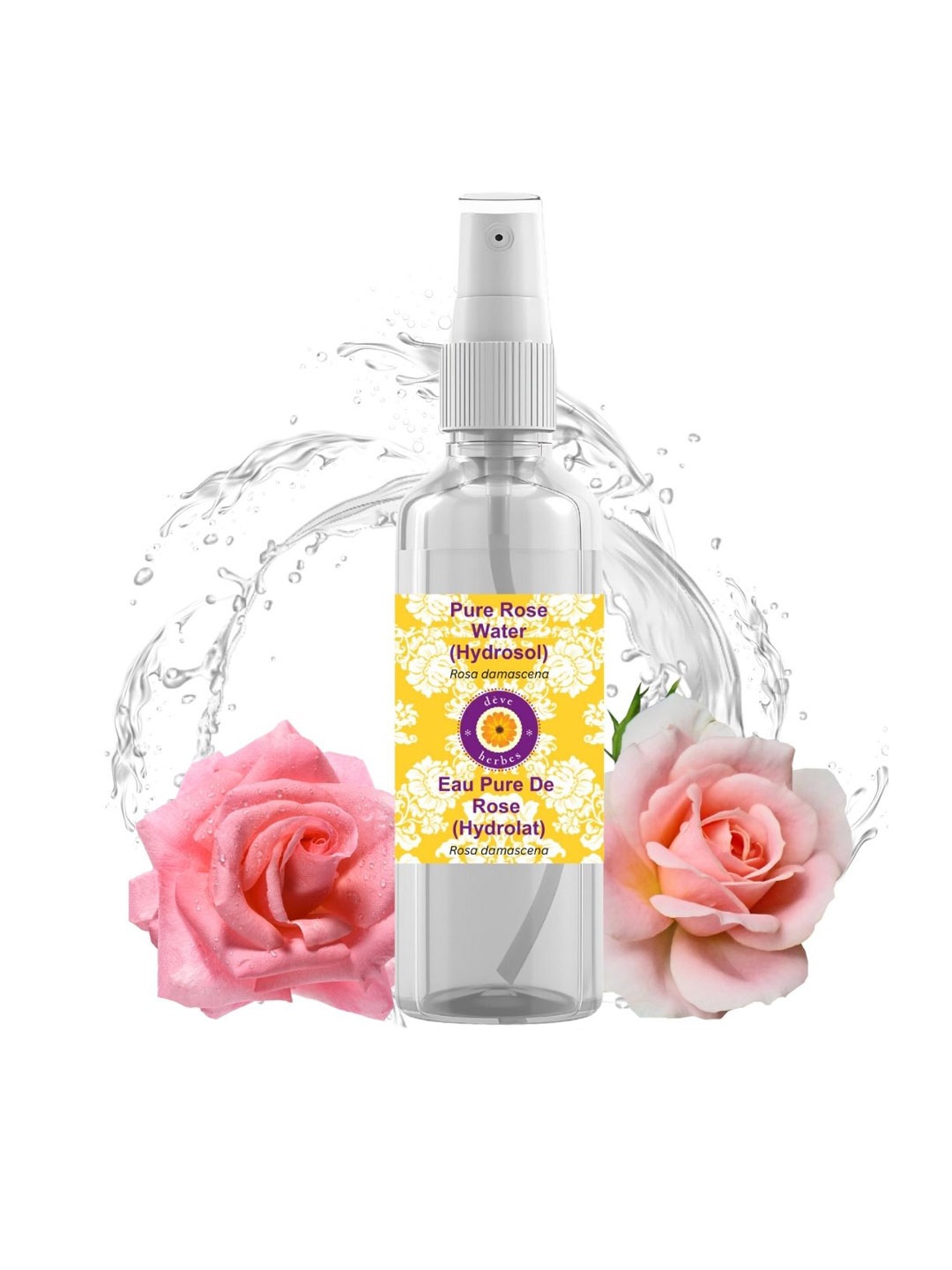 

Deve Herbes Pure Rose Floral Water -100ml, Transparent