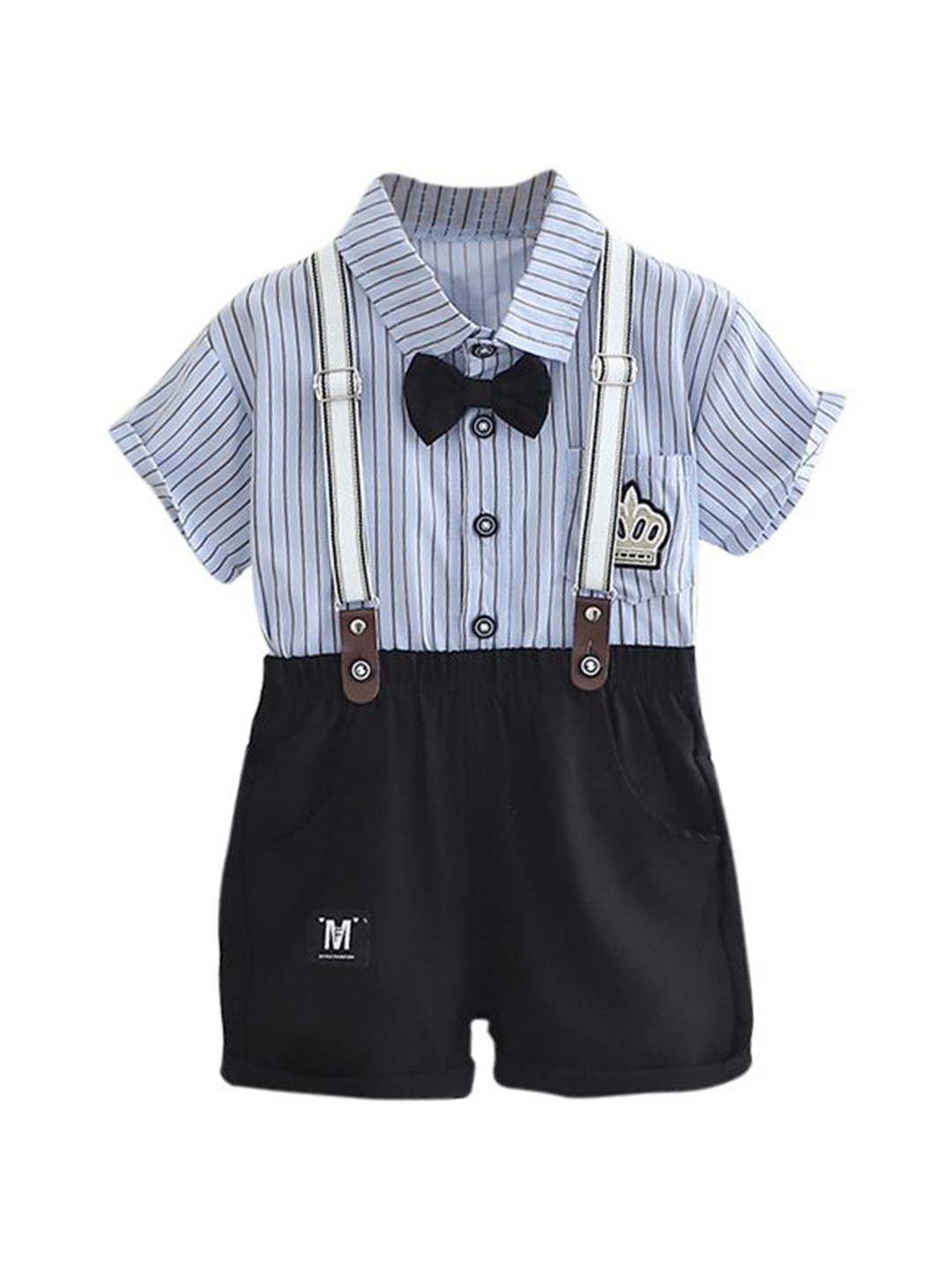 

StyleCast x Revolte Boys Printed Pure Cotton Shirt with Shorts, Blue