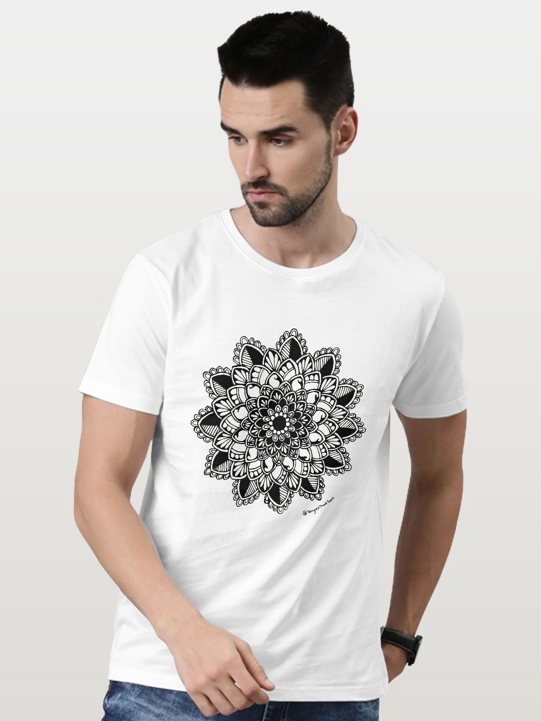 

macmerise Men Printed T-shirt, White