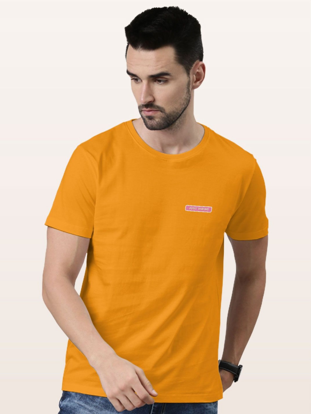 

macmerise Men V-Neck T-shirt, Yellow