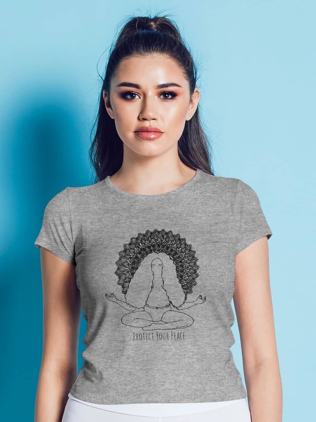 

macmerise Women Typography Printed T-shirt, Grey