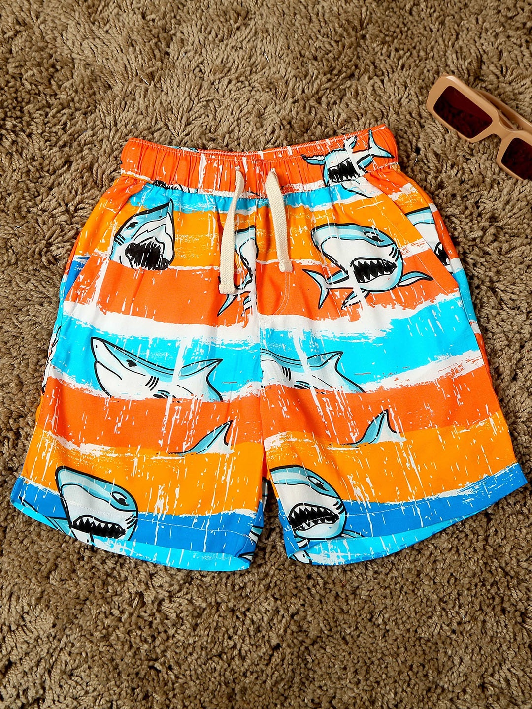 

The Lion and The Fish Boys Printed Shorts, Orange