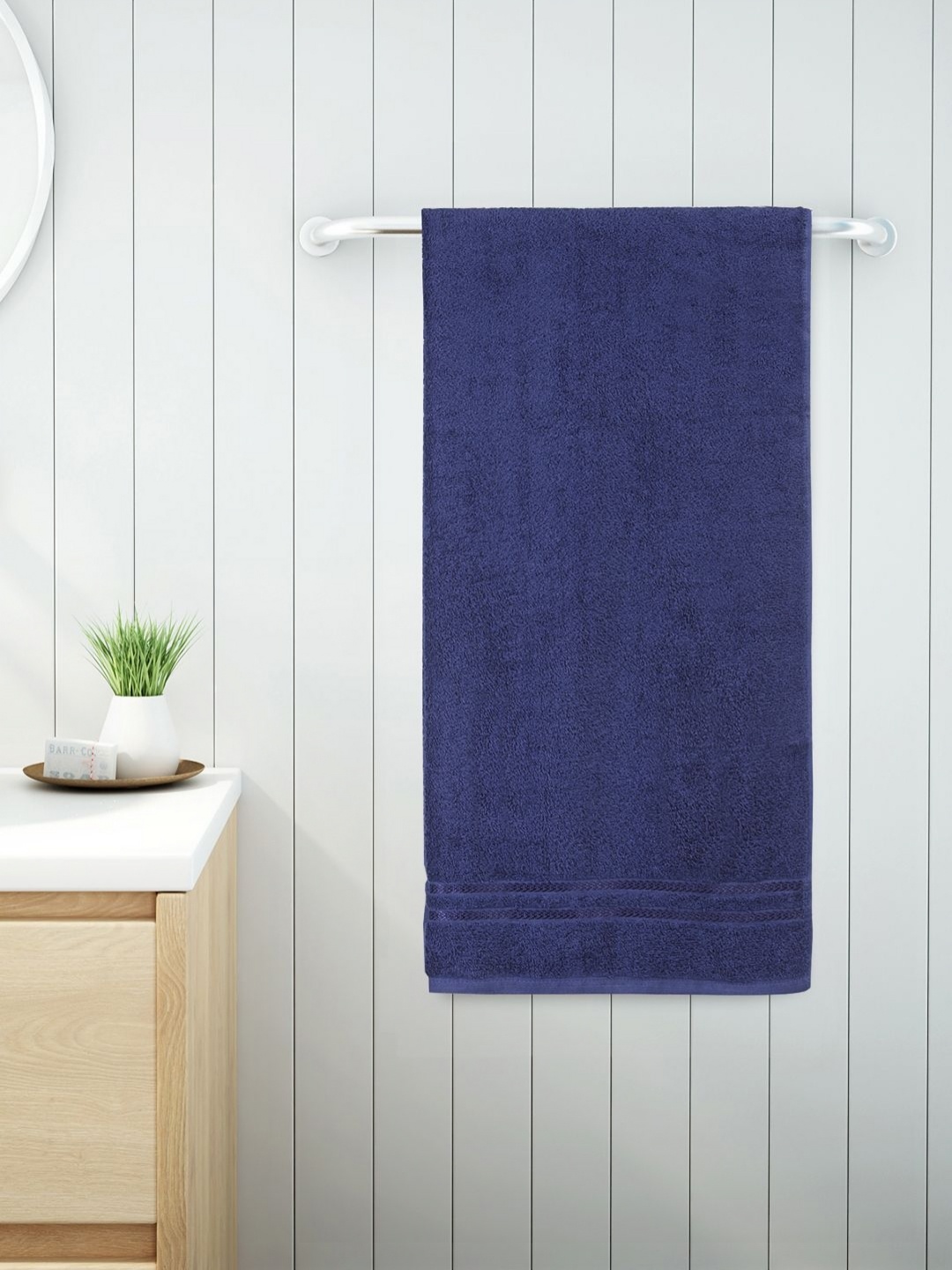 

Welspun Blue Pure Cotton 380 GSM Bath Towel