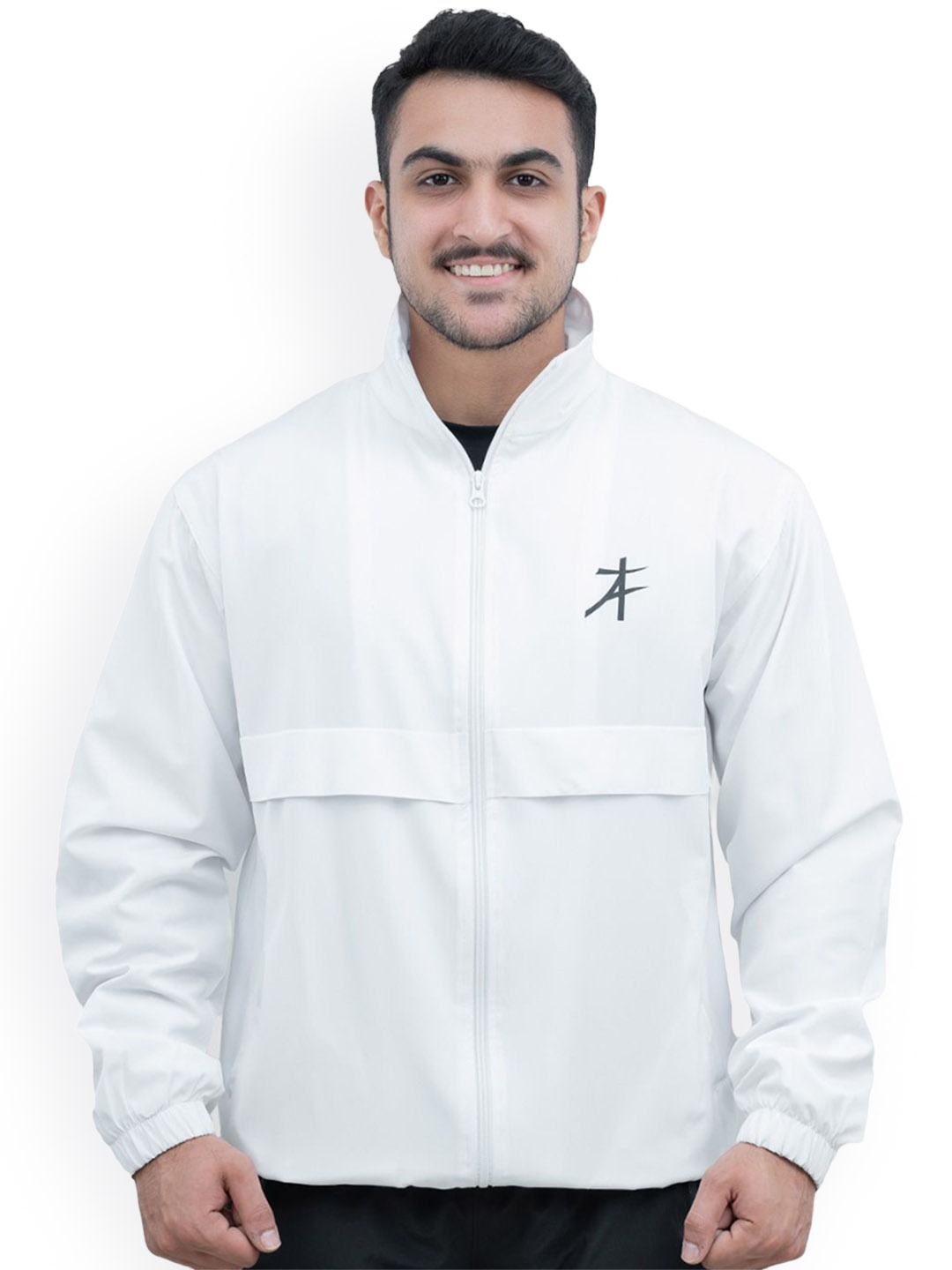 

Athflex Men Solid Windcheater Sporty Jacket, White