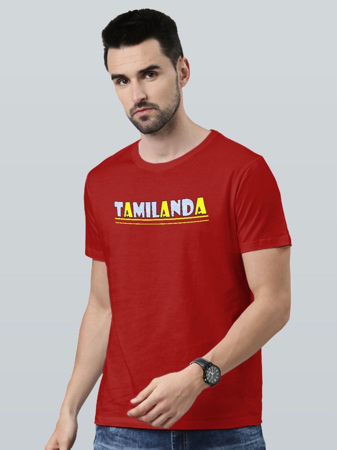 

macmerise Men Sports Printed Extended Sleeves T-shirt, Red