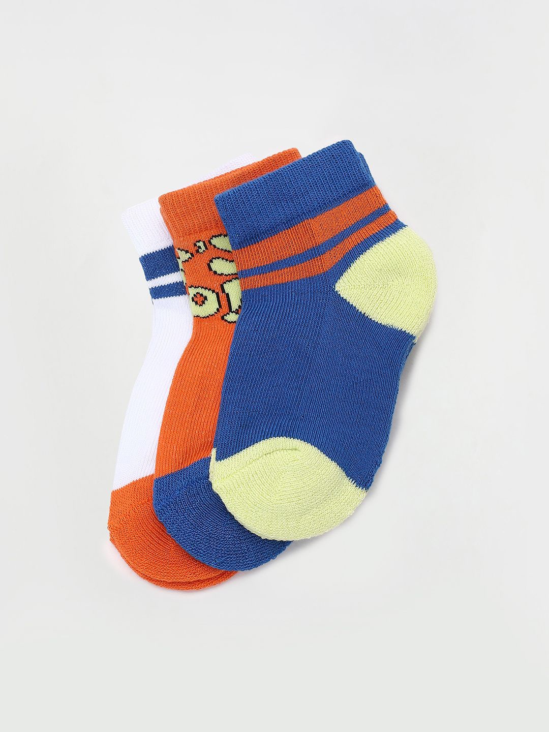 

max Boys Pack Of 3 Ankle-Length Socks, Blue