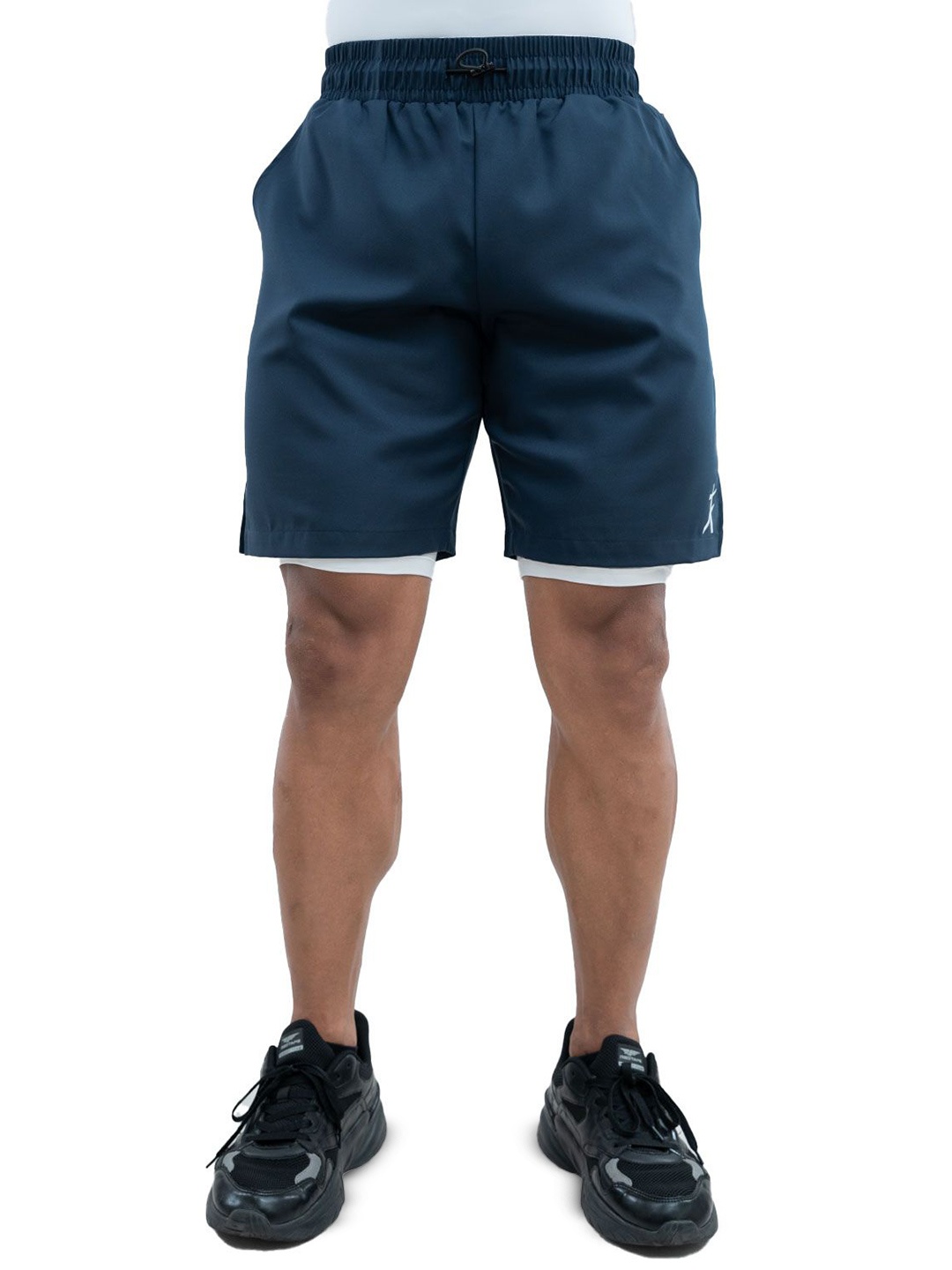 

Athflex Men Workout 2in1 Sports Shorts, Blue