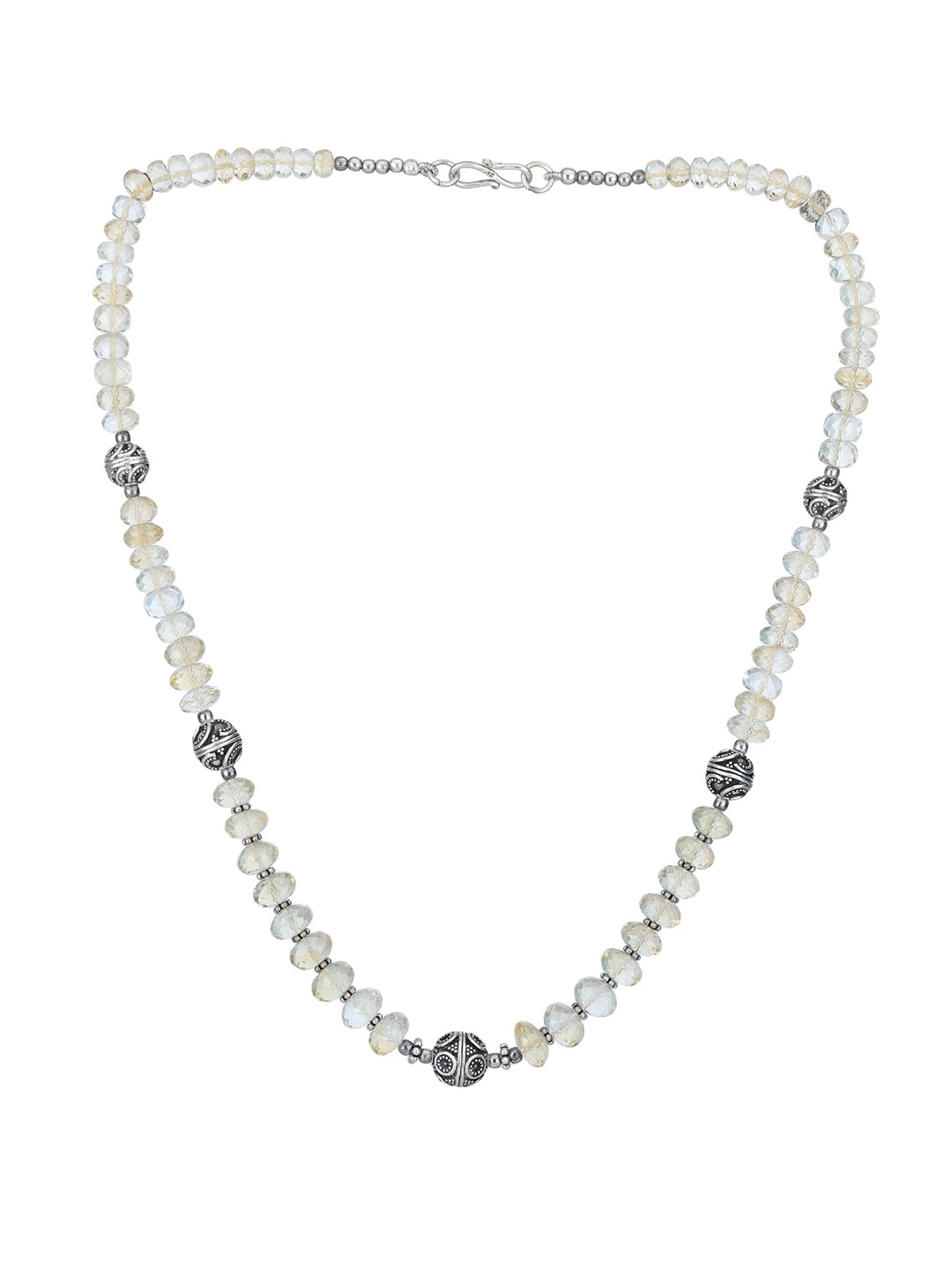 

Exotic India Alternate Citrine Gemstone Stone Sterling Silver Necklace