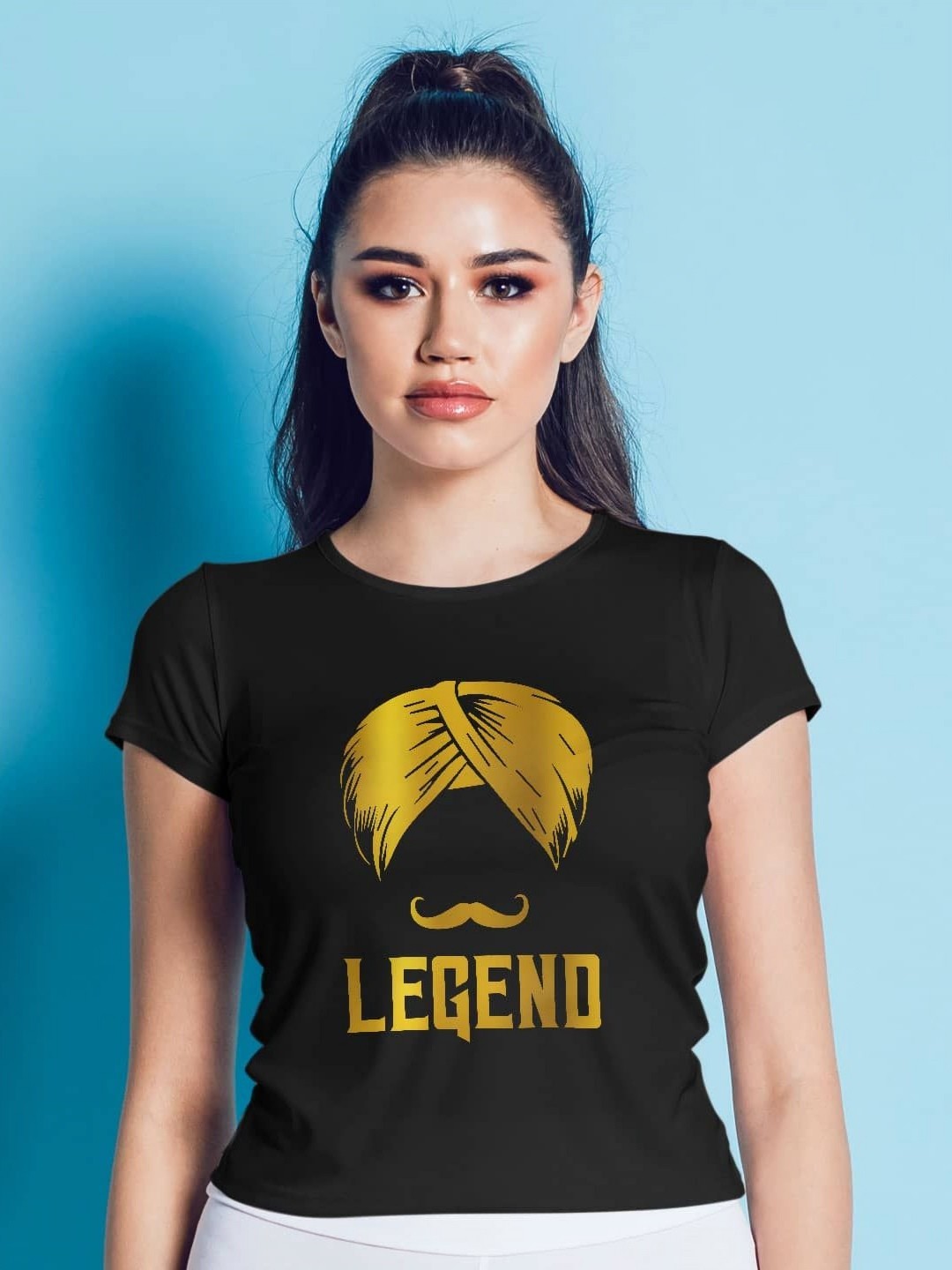

macmerise Women Printed T-shirt, Black