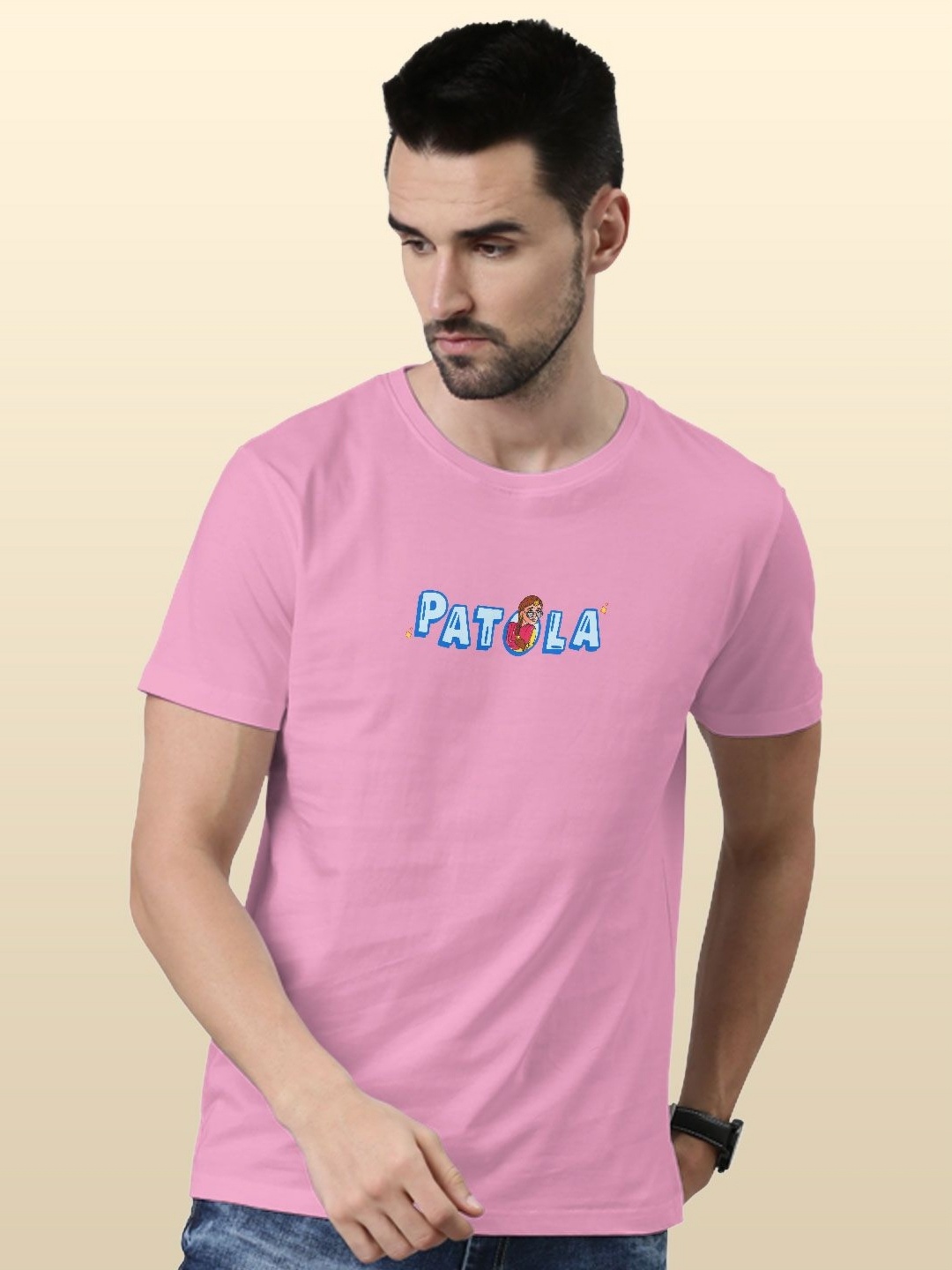 

macmerise Men Printed T-shirt, Pink